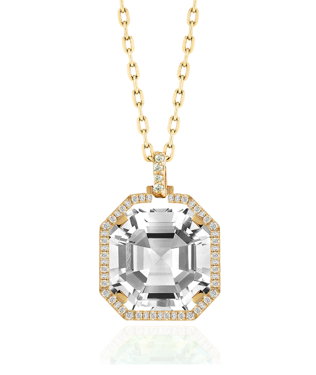 Yellow gold-Rock Crystal