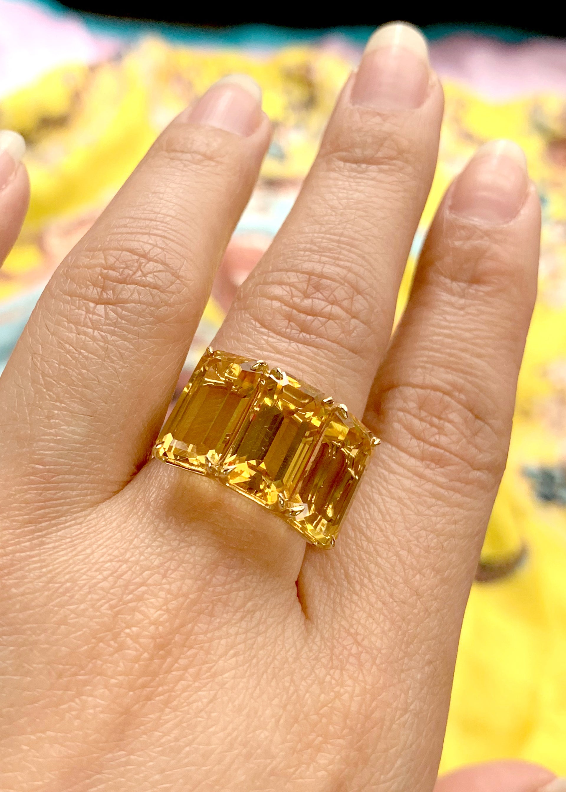 Yellow gold-Citrine
