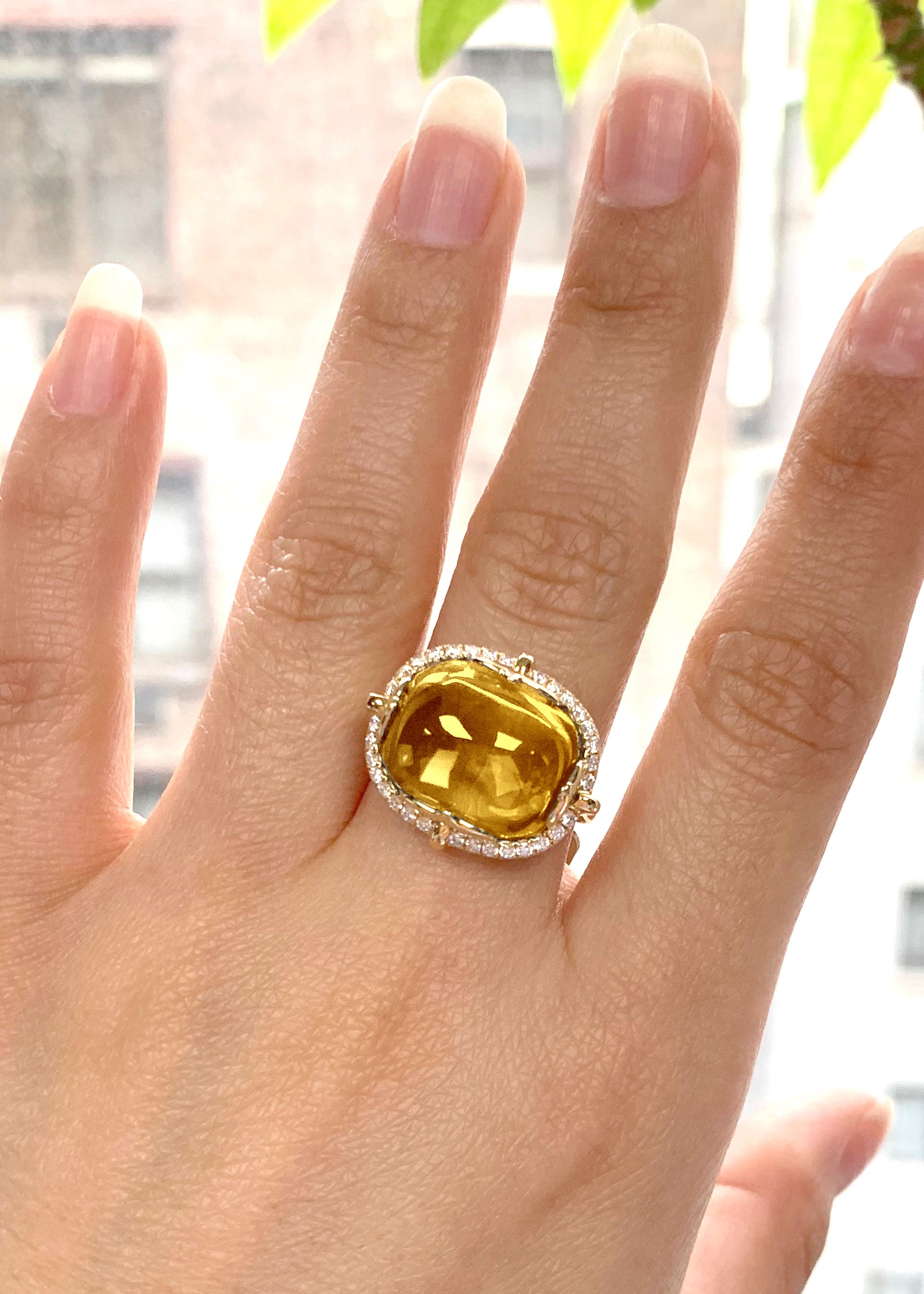 Yellow gold-Citrine