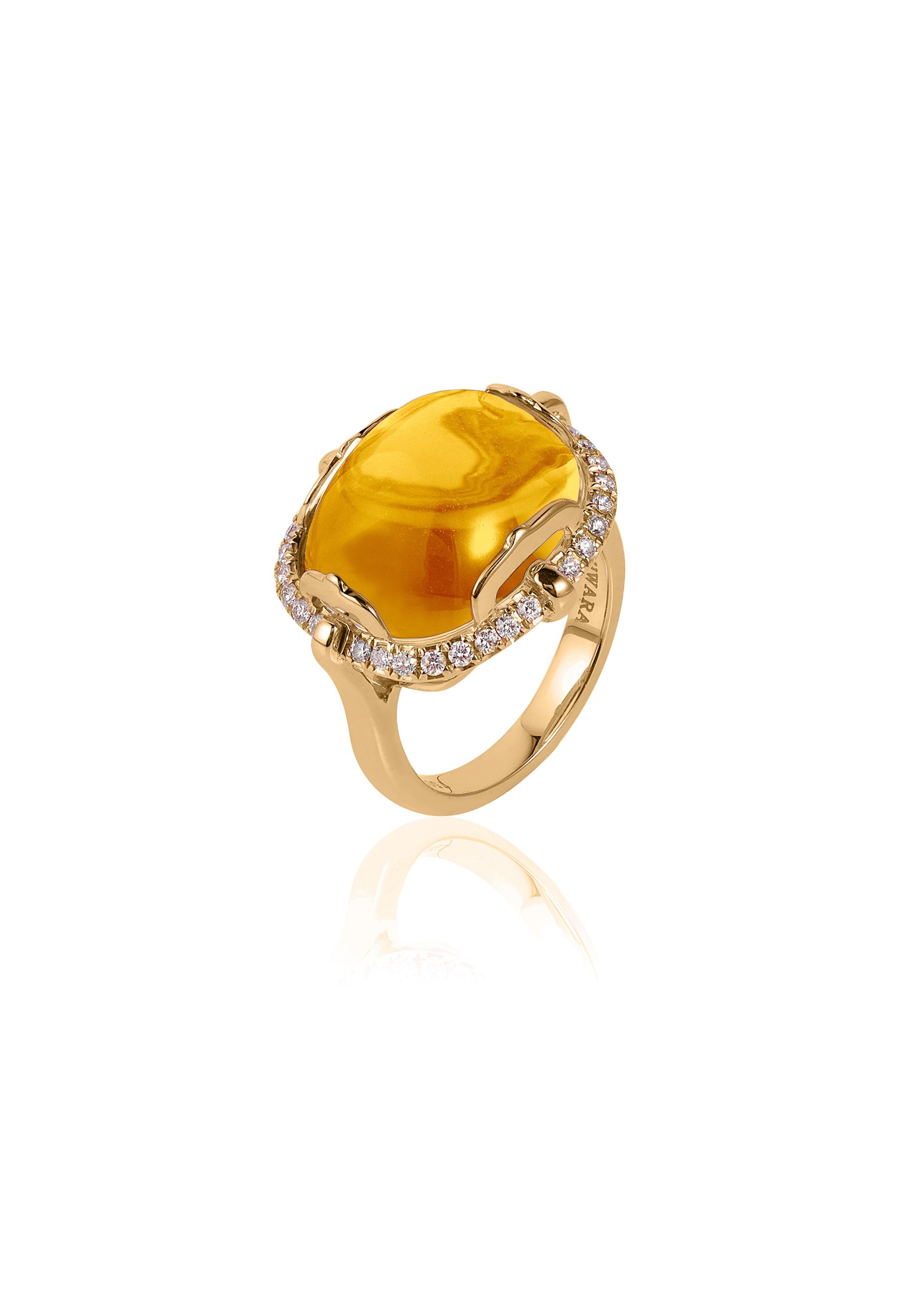 Yellow gold-Citrine