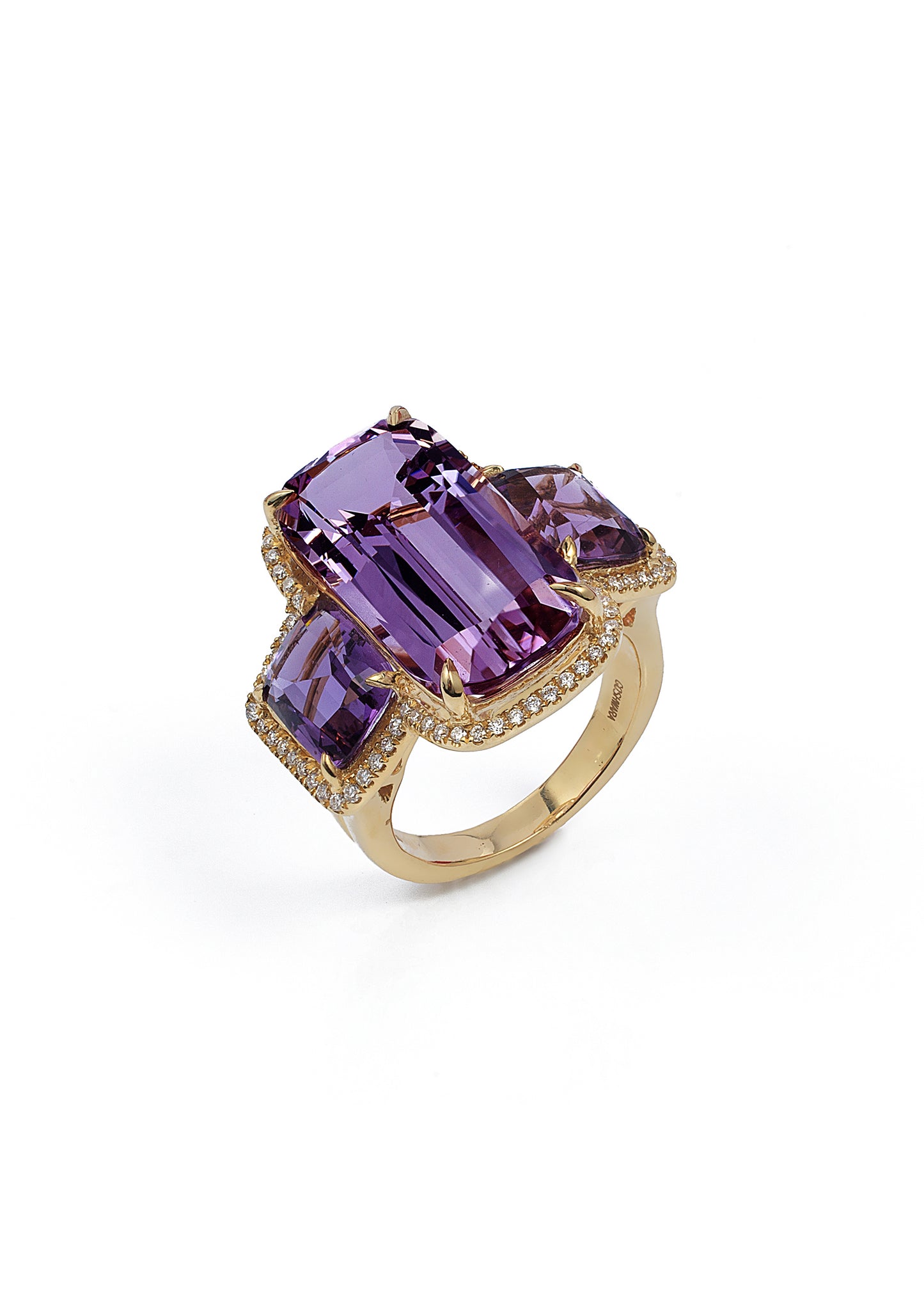 Yellow gold-Amethyst