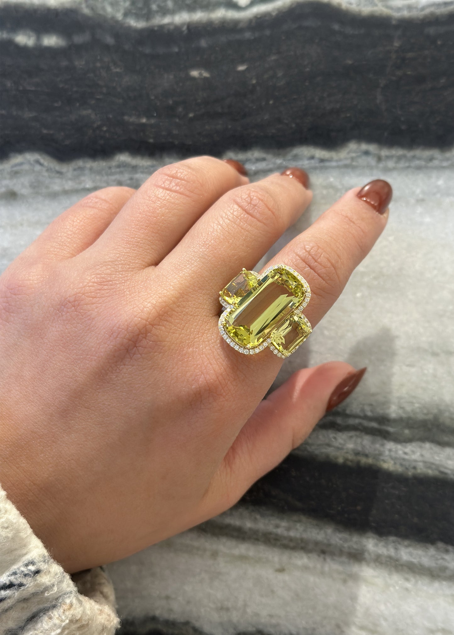Yellow gold-Lemon Quartz