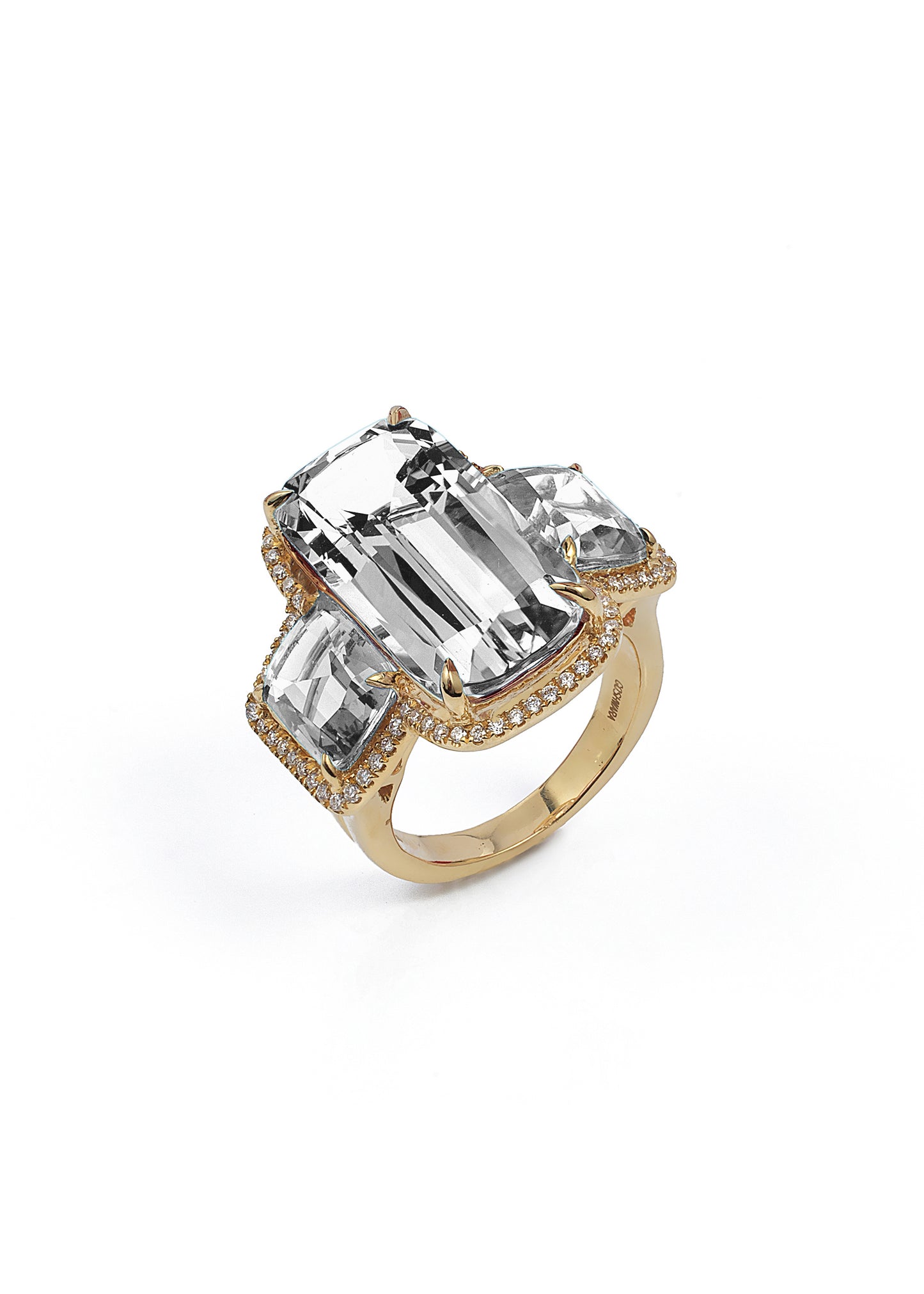 Yellow gold-Rock Crystal