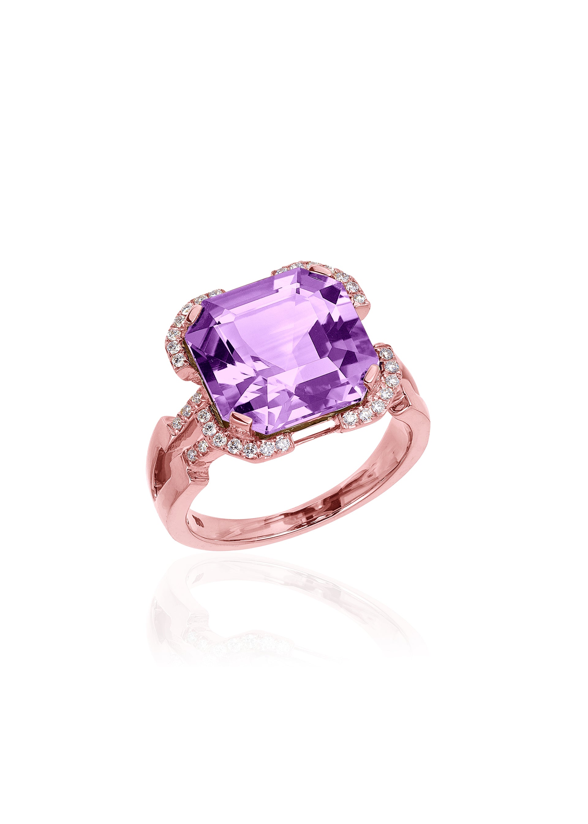 Rose gold-Lavender Amethyst