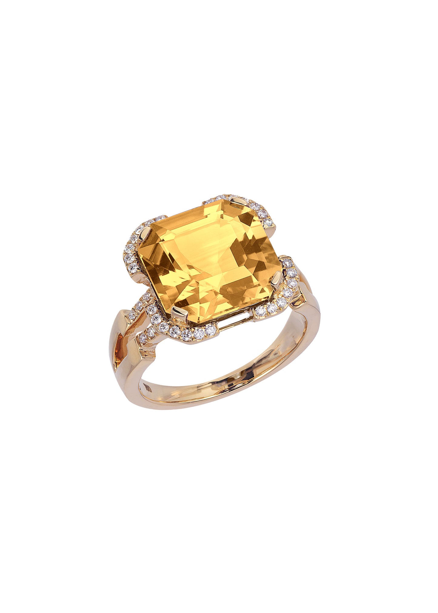 Yellow gold-Citrine