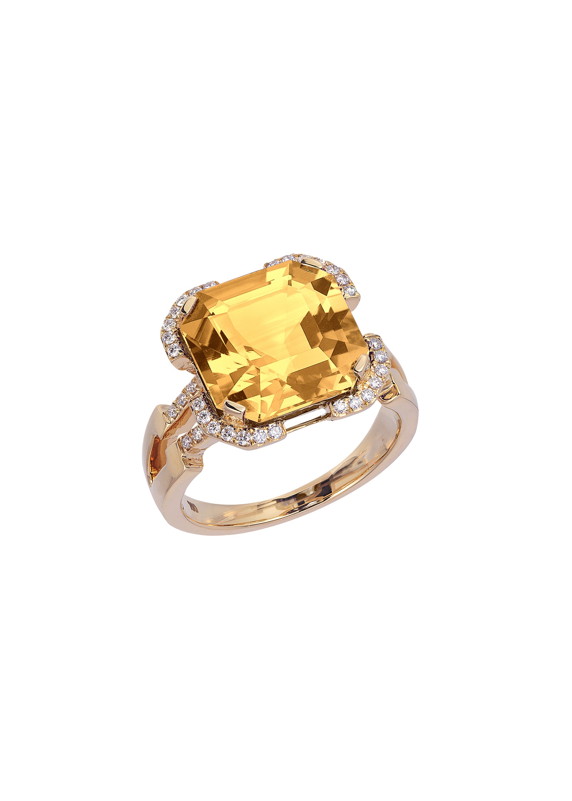 Yellow gold-Citrine