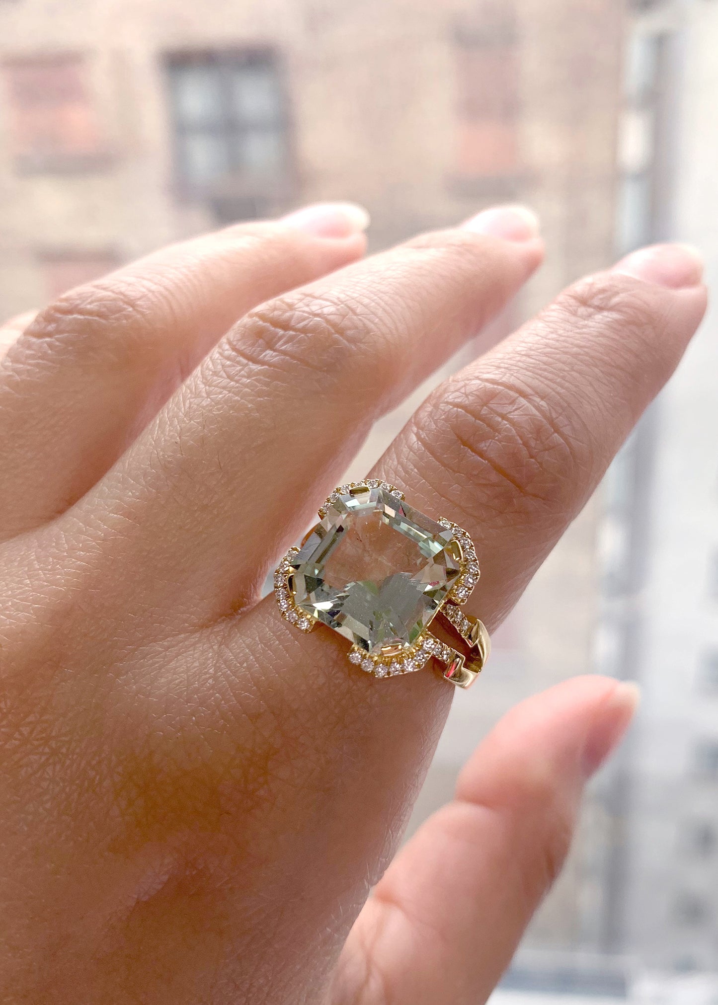 Yellow gold-Prasiolite