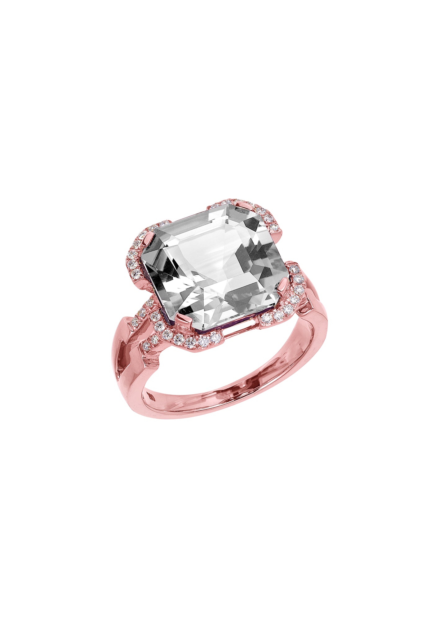 Rose gold-Rock Crystal