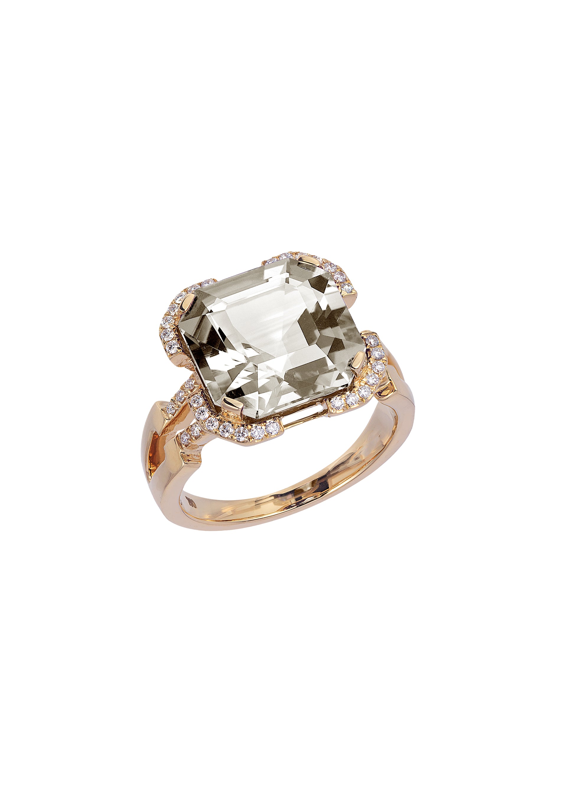 Yellow gold-Rock Crystal