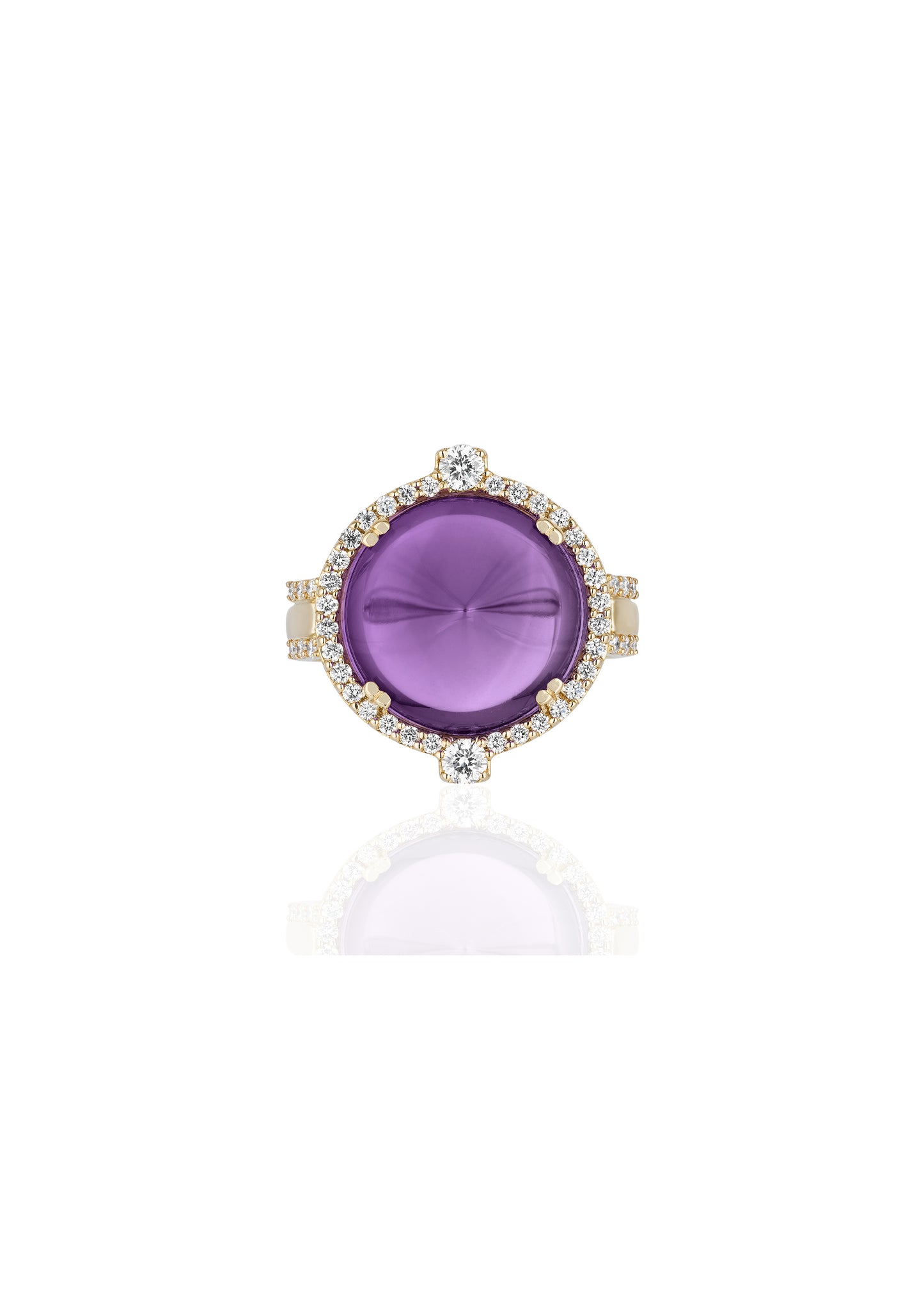 Yellow gold-Amethyst