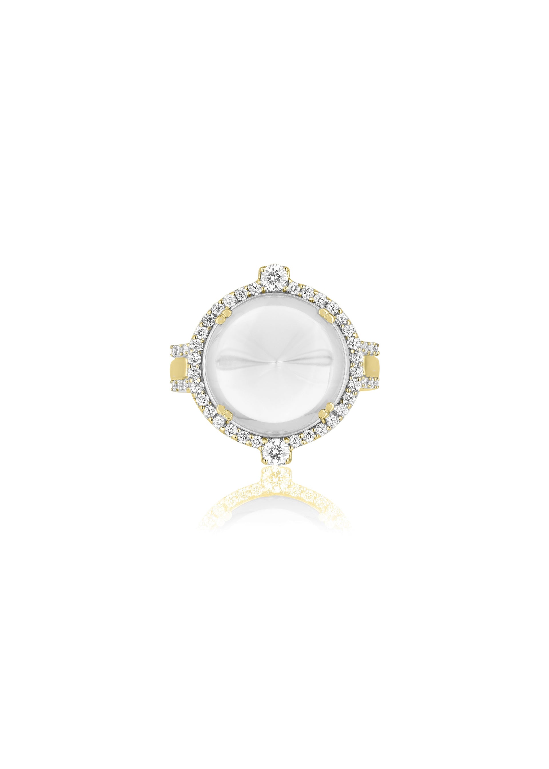 Yellow gold-Moon Quartz