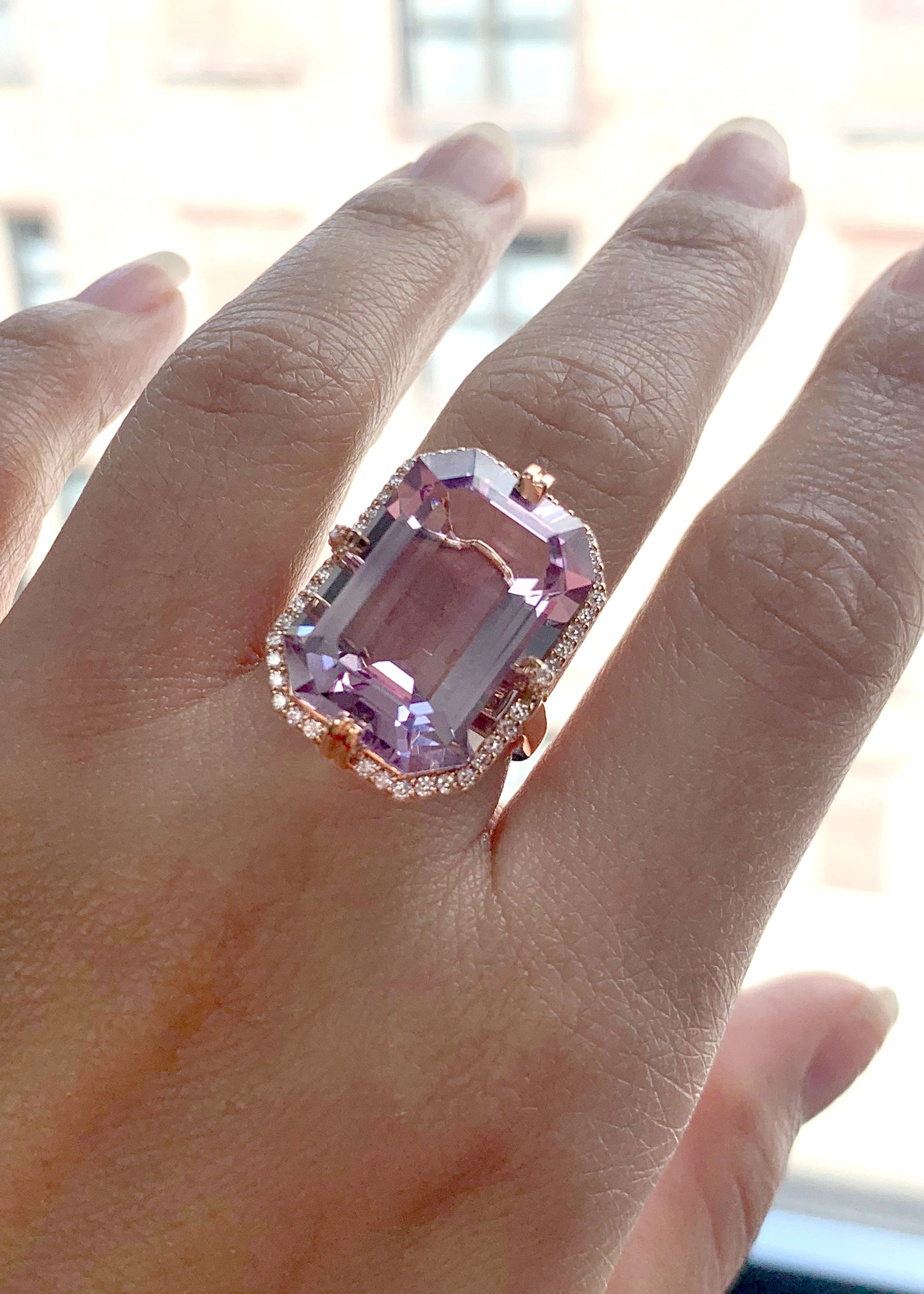 Rose gold-Lavender Amethyst