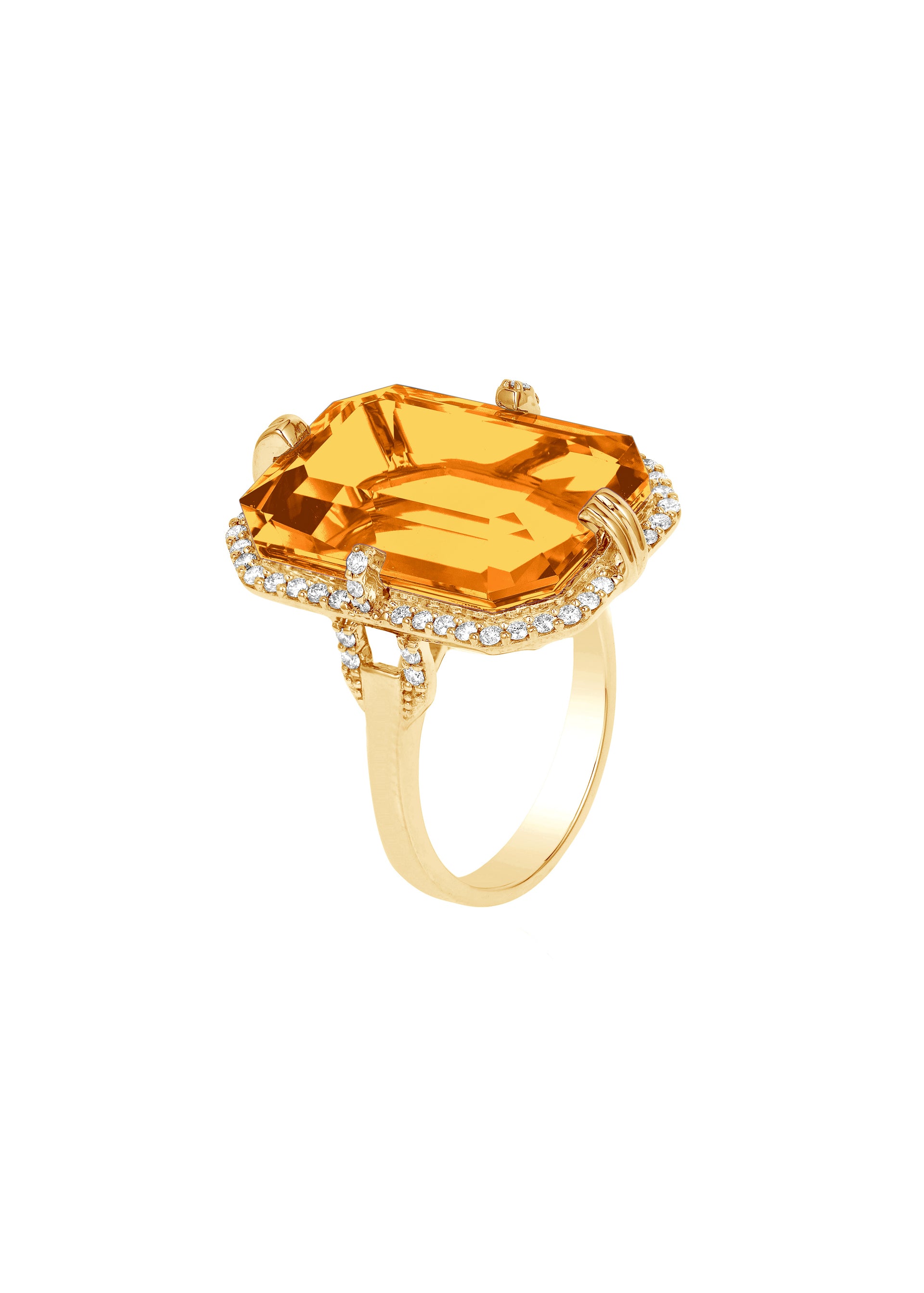 Yellow gold-Citrine