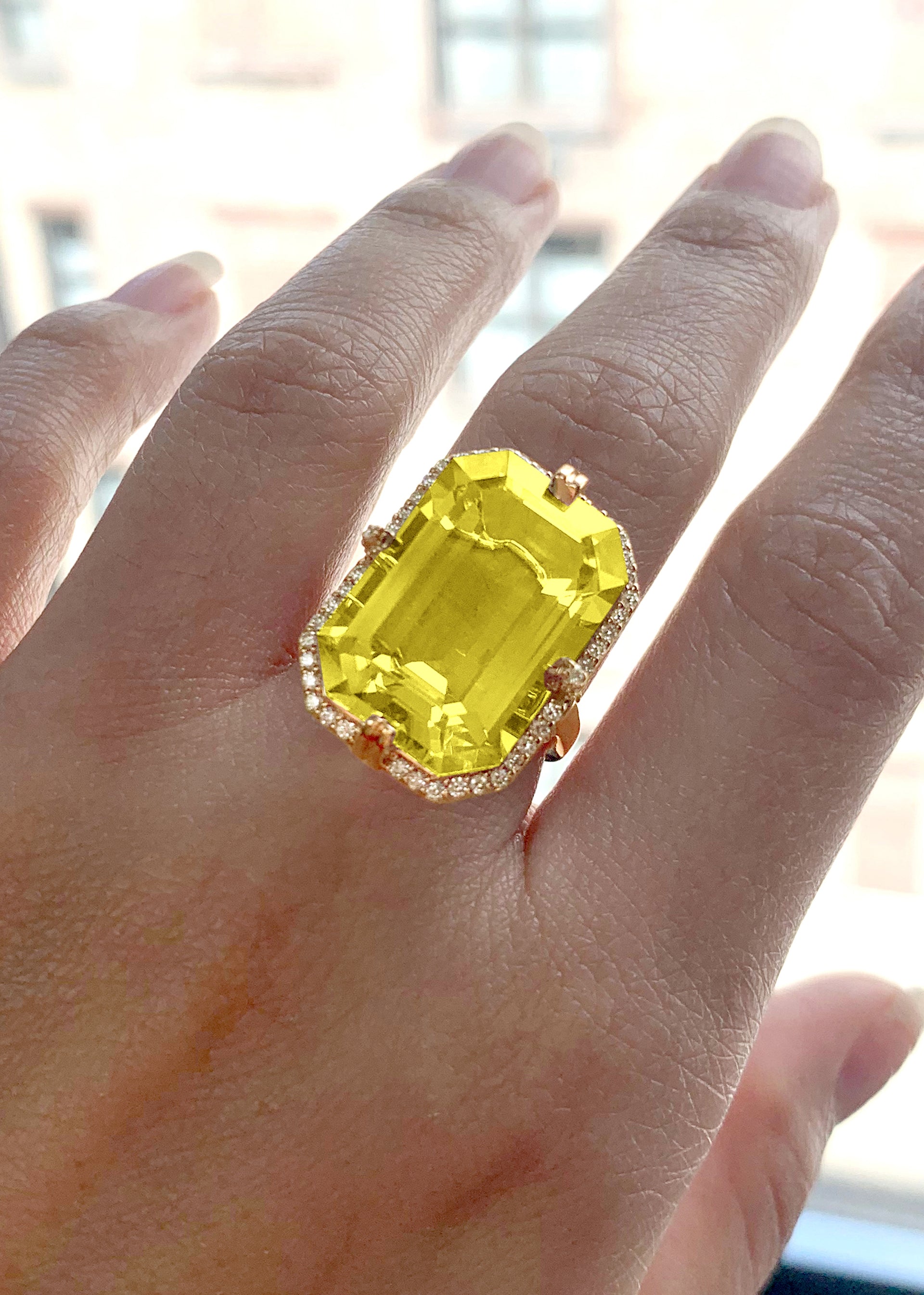 Yellow gold-Lemon Quartz