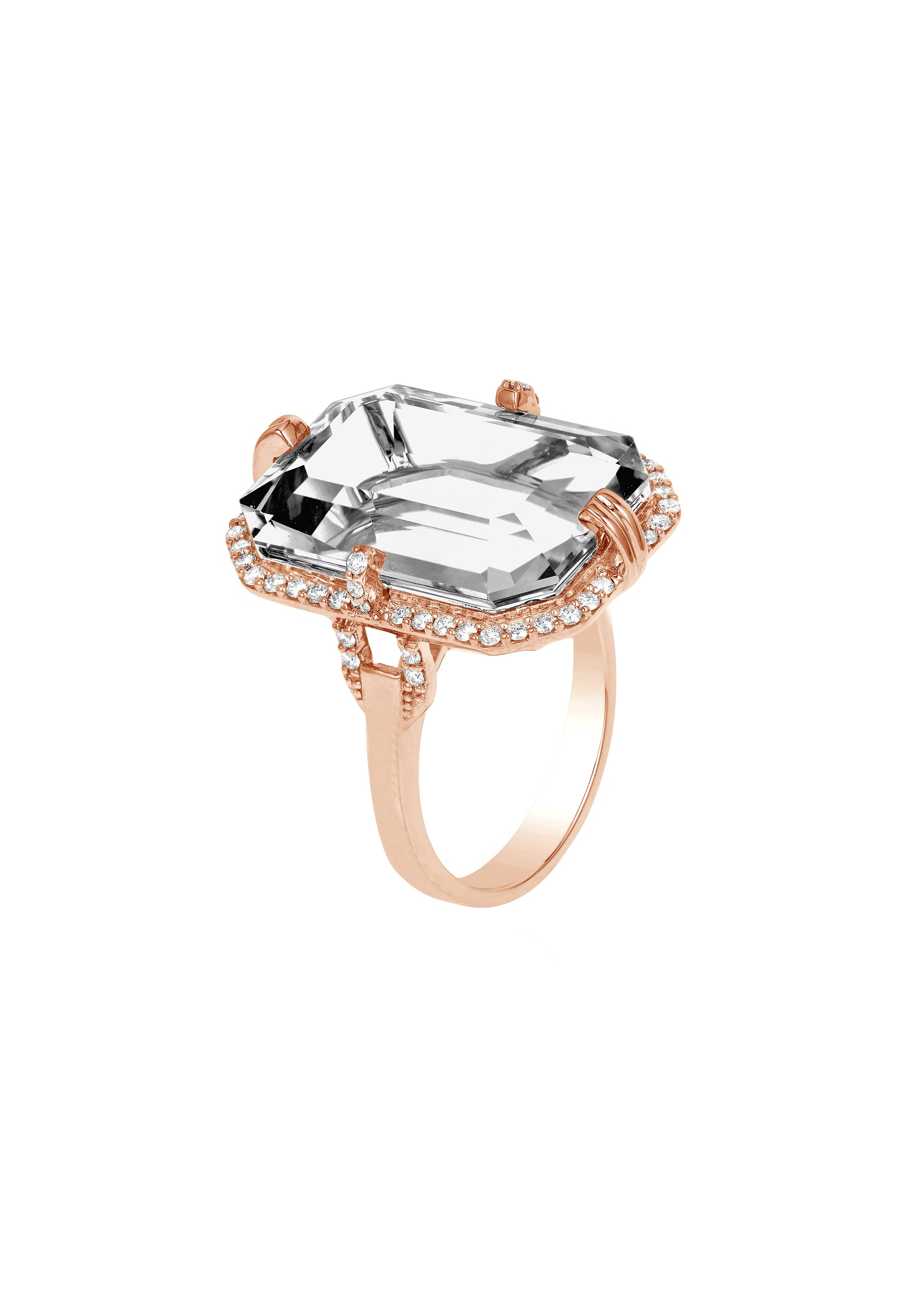 Rose gold-Rock Crystal