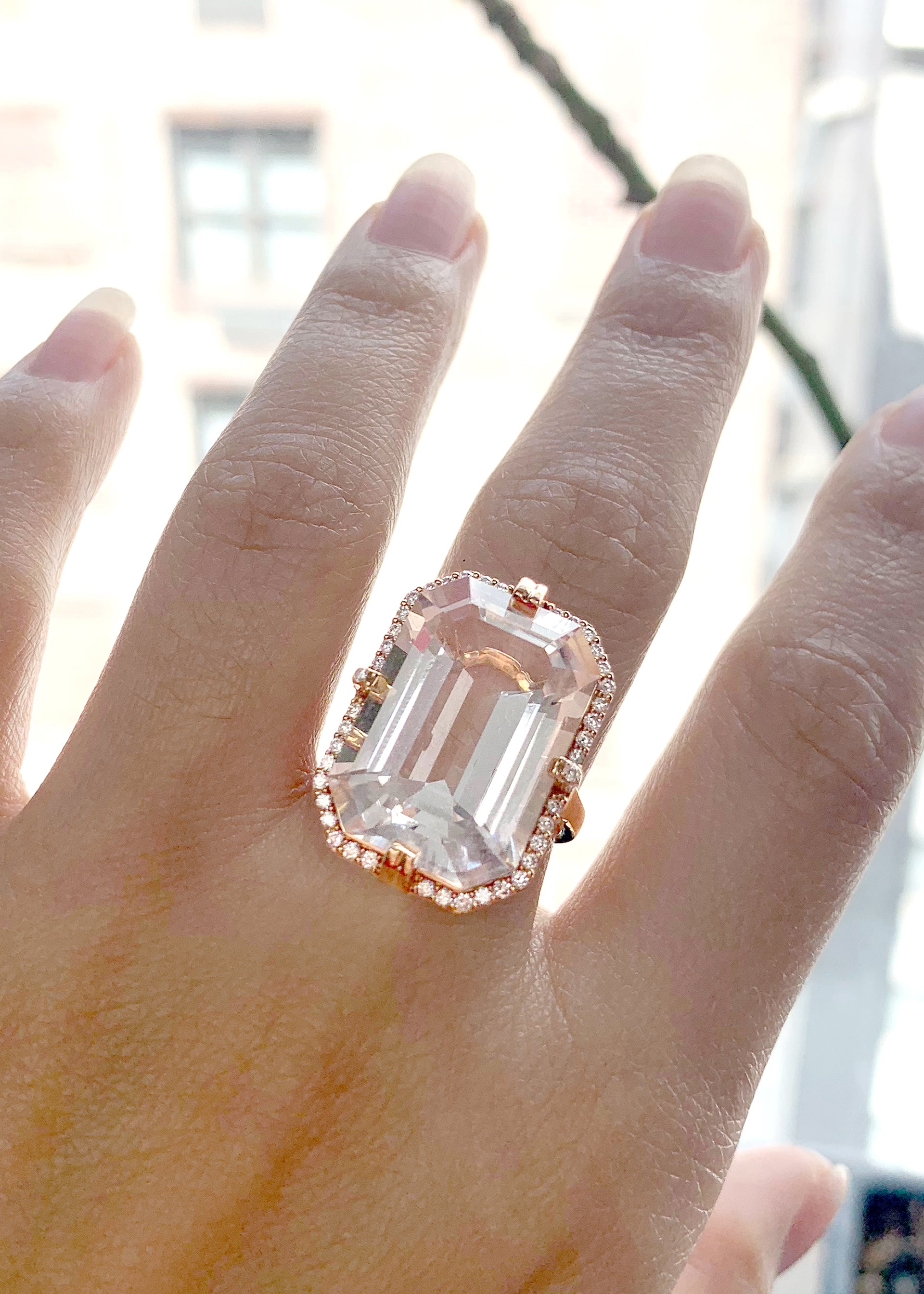 Rose gold-Rock Crystal