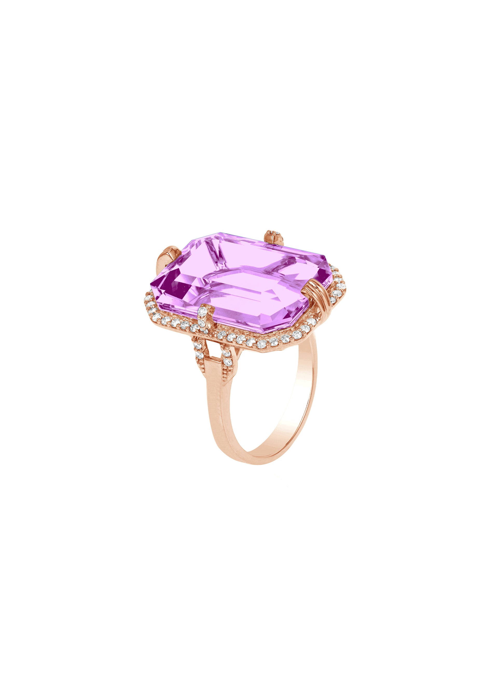 Rose gold-Lavender Amethyst