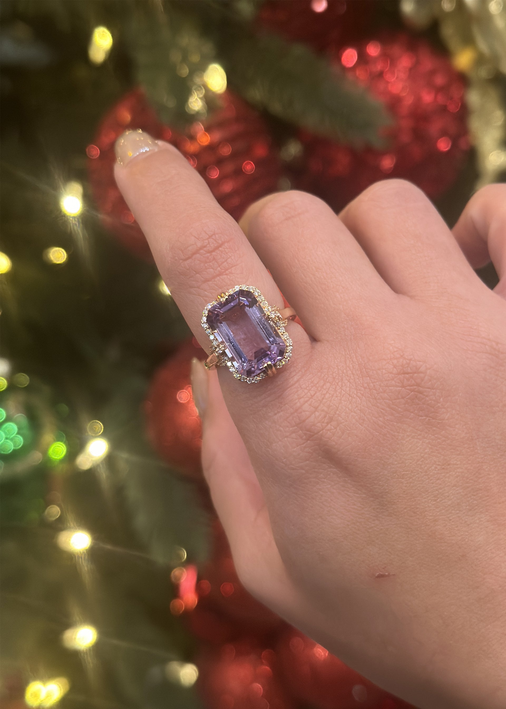 Rose gold-Lavender Amethyst