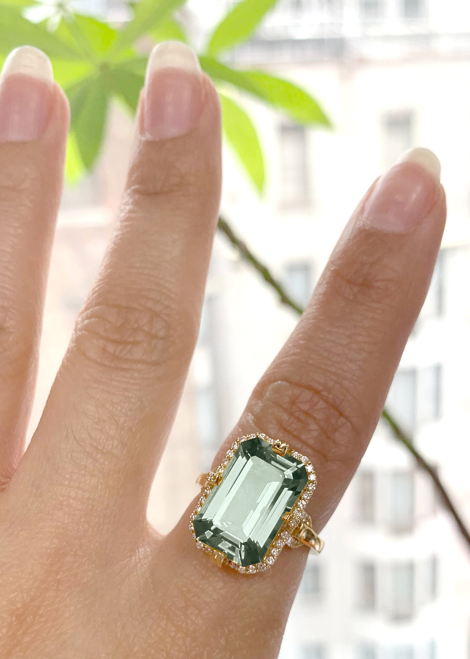 Yellow gold-Prasiolite