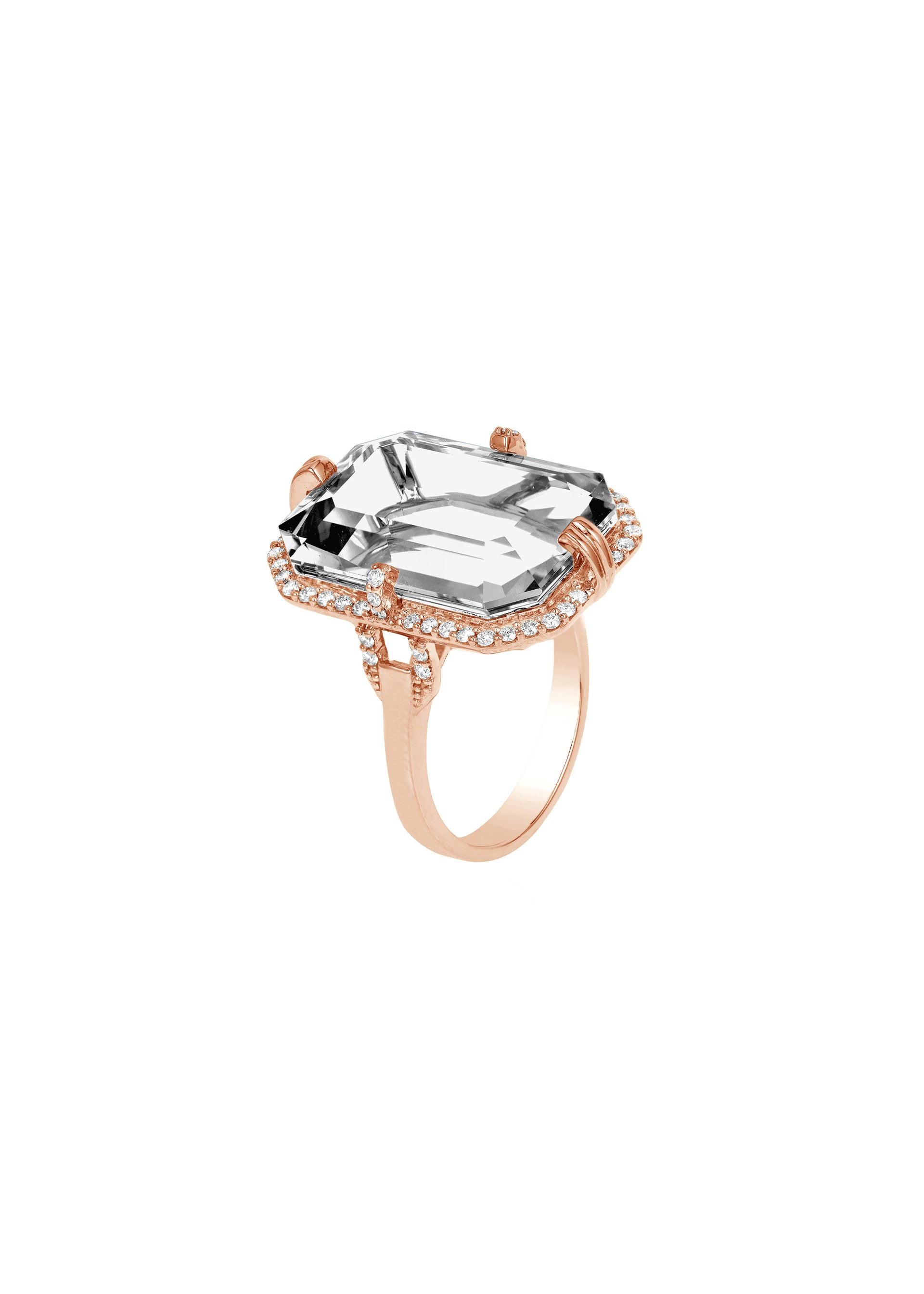 Rose gold-Rock Crystal