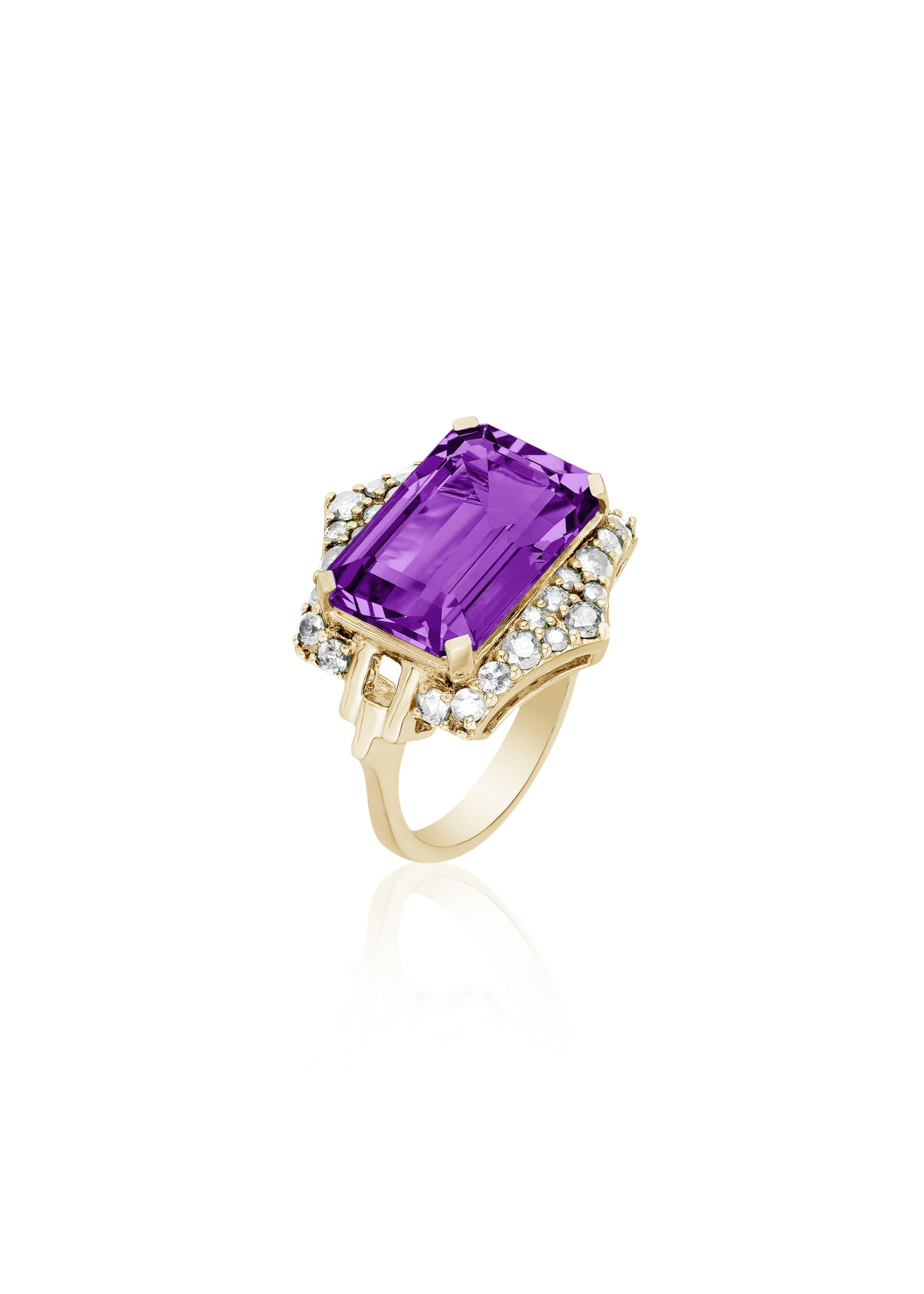Amethyst with Diamond