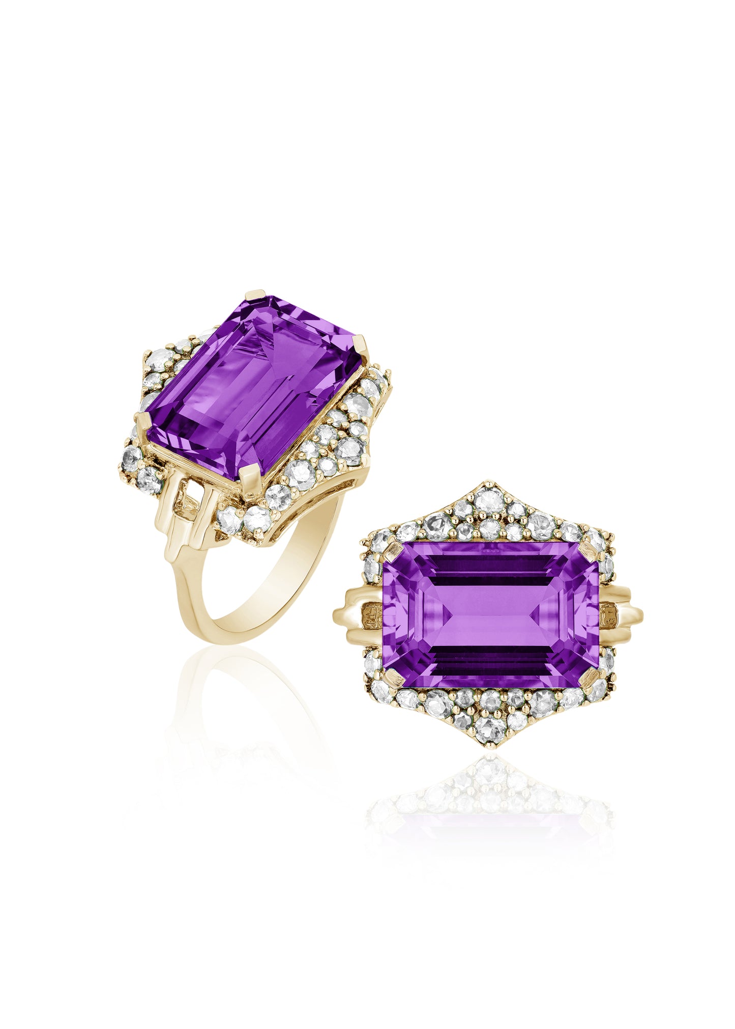 Amethyst with Diamond