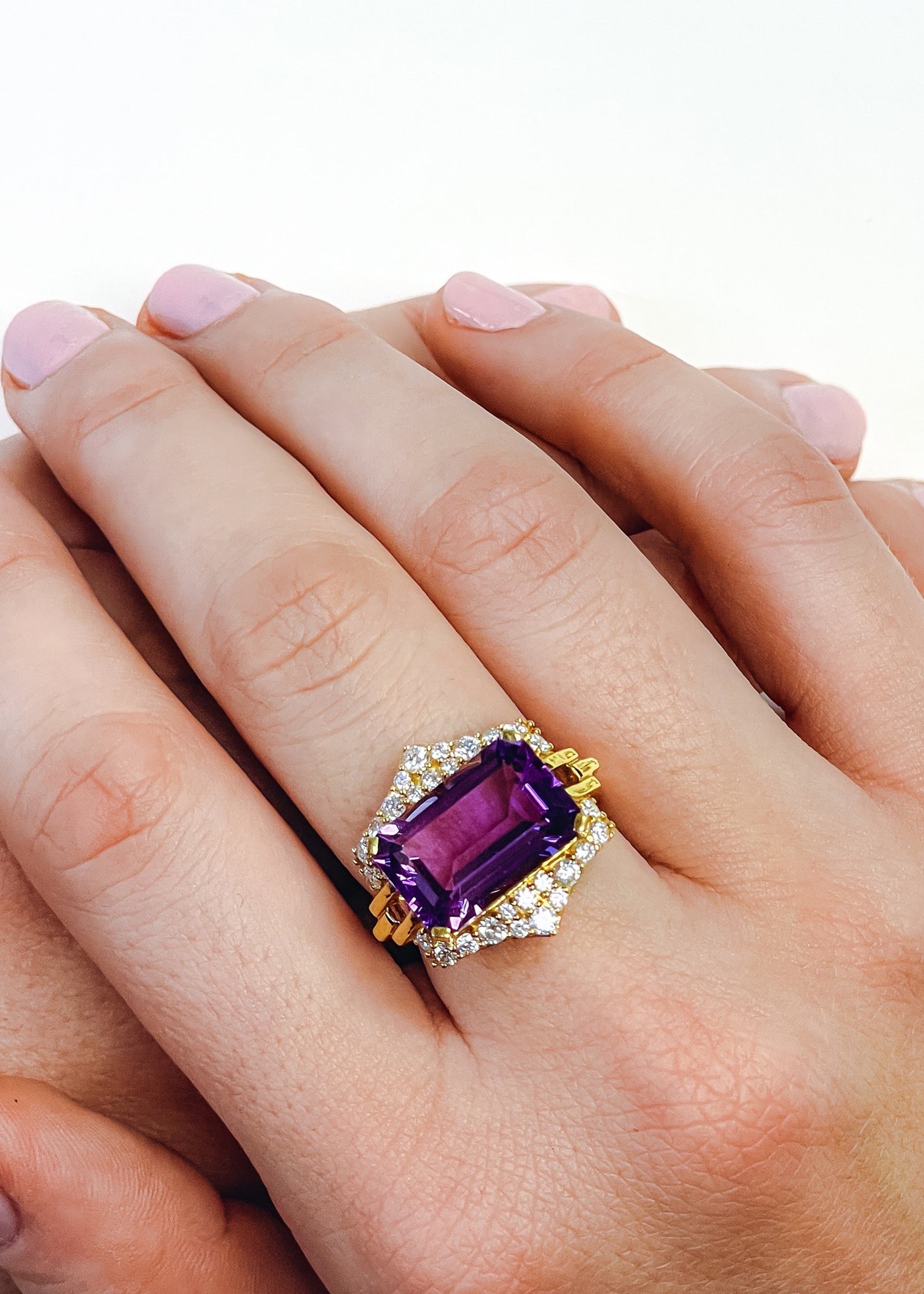 Amethyst with Diamond