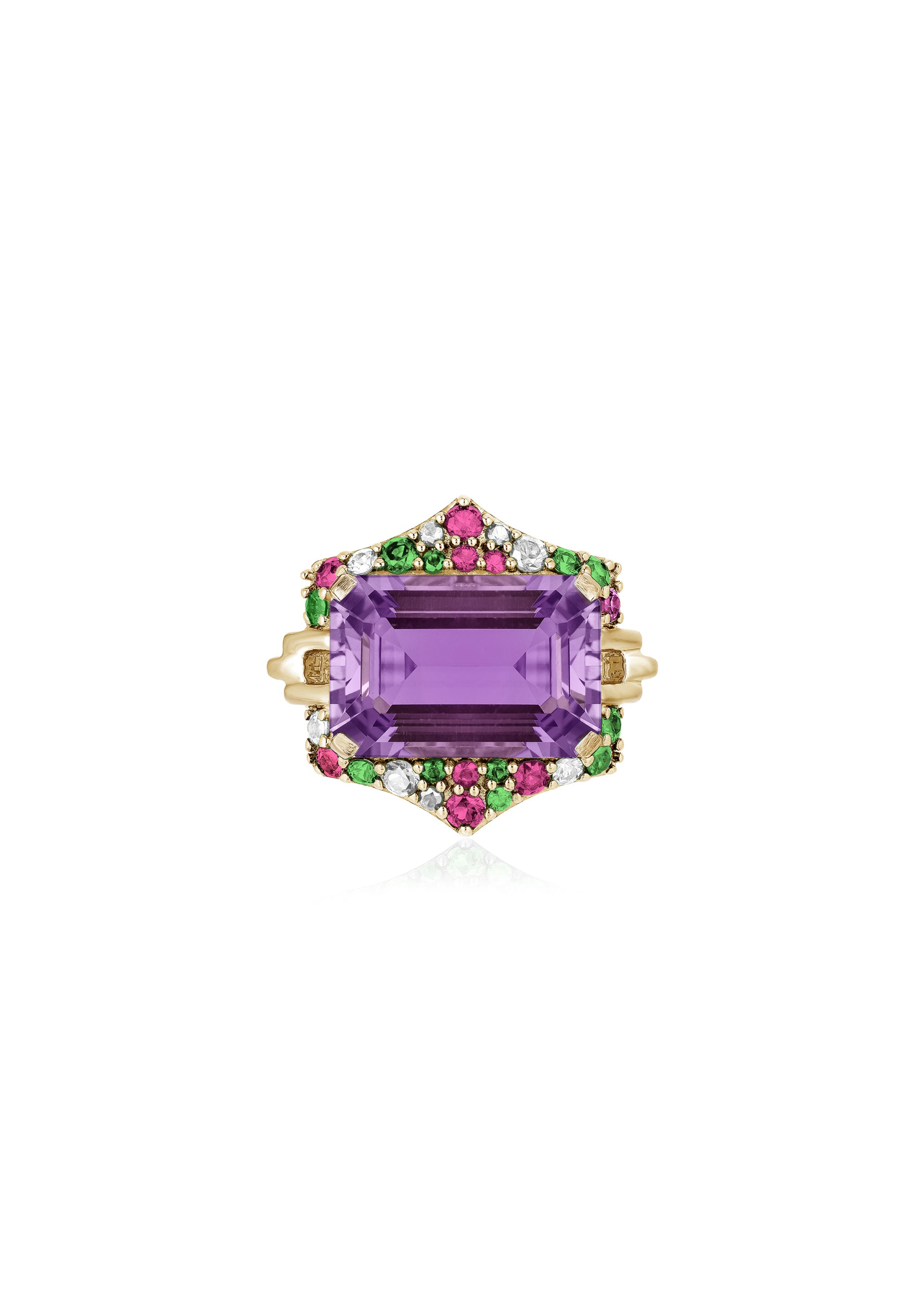 Amethyst with Pink Sapphire