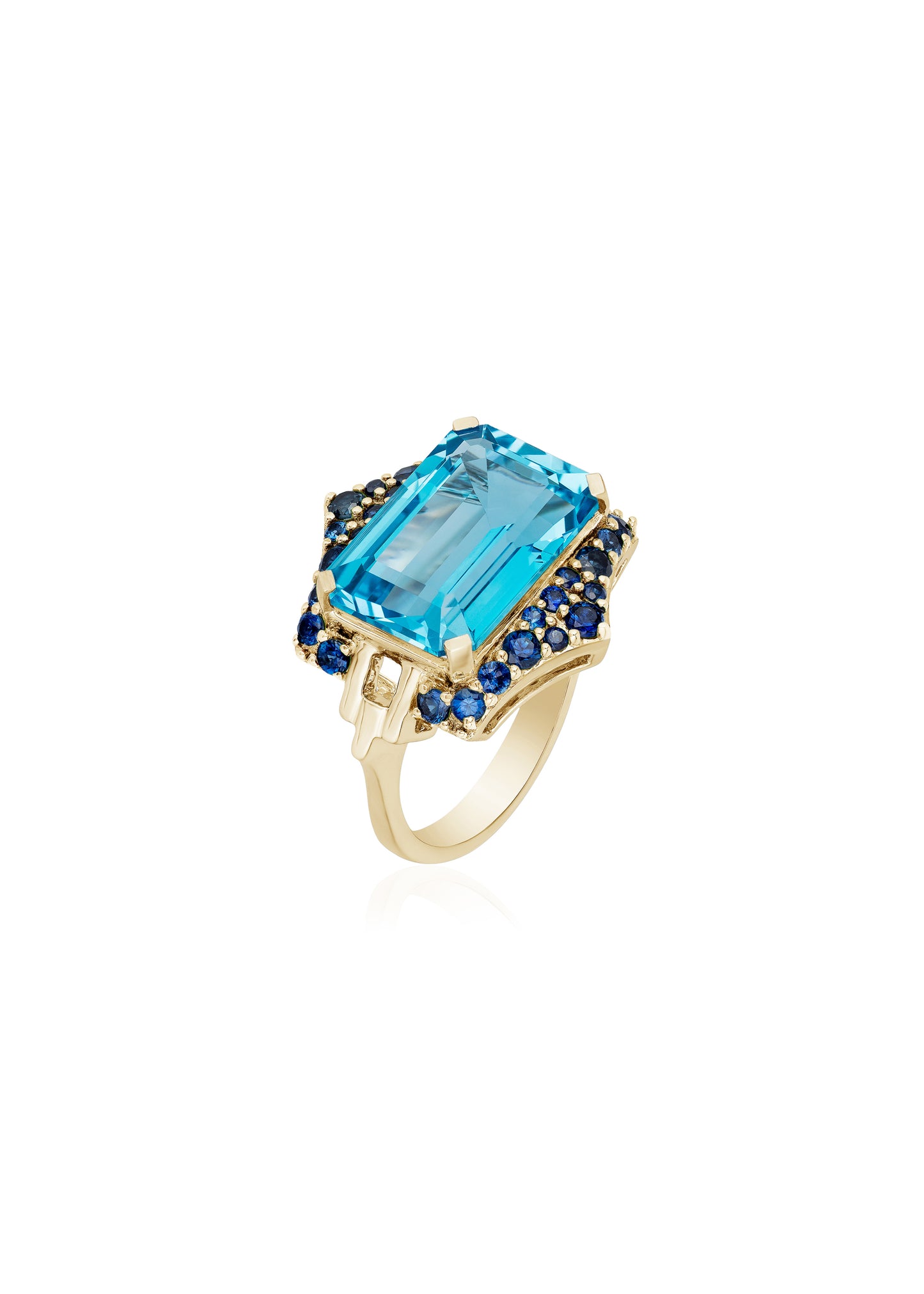 Blue Topaz with Sapphire