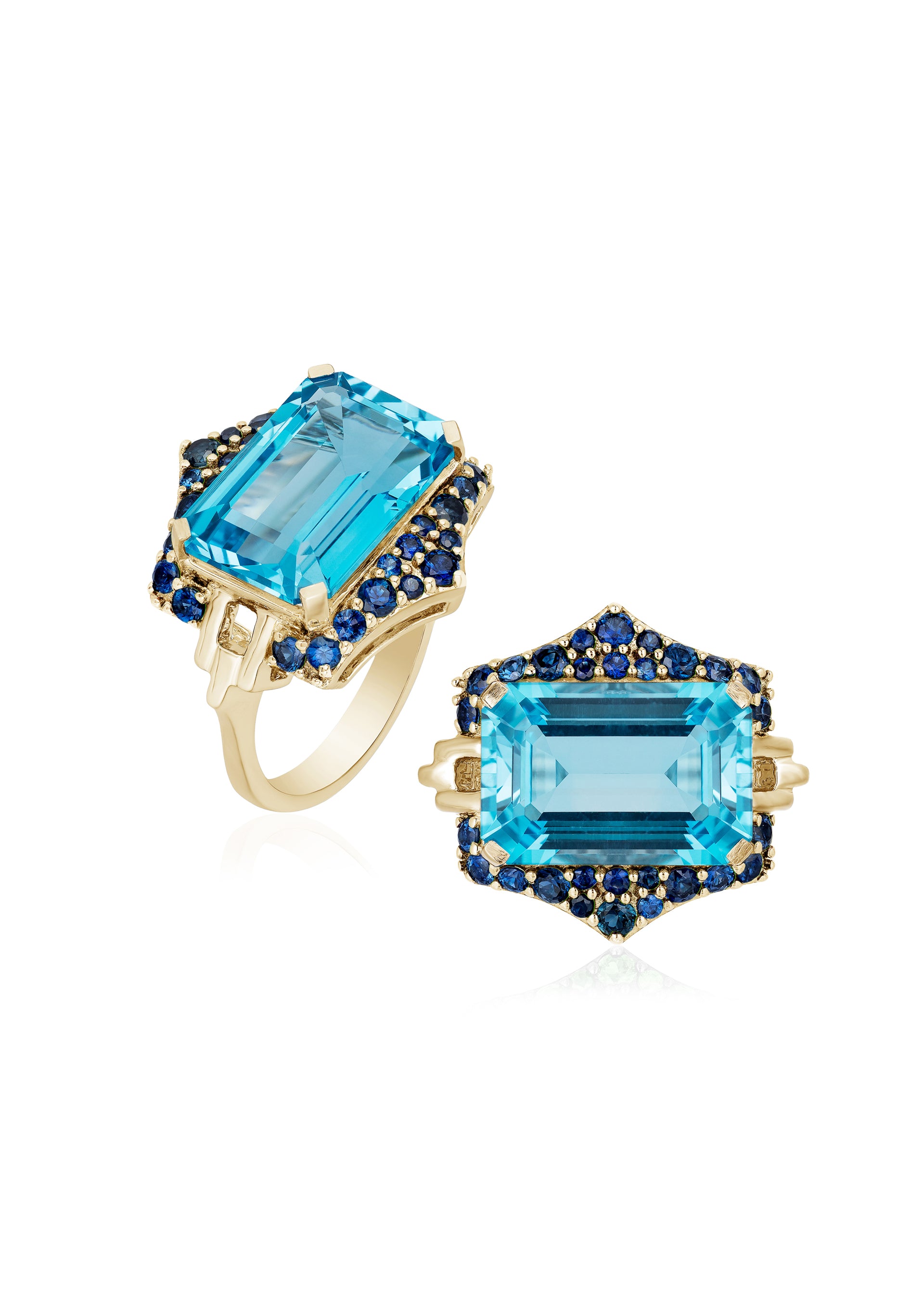 Blue Topaz with Sapphire