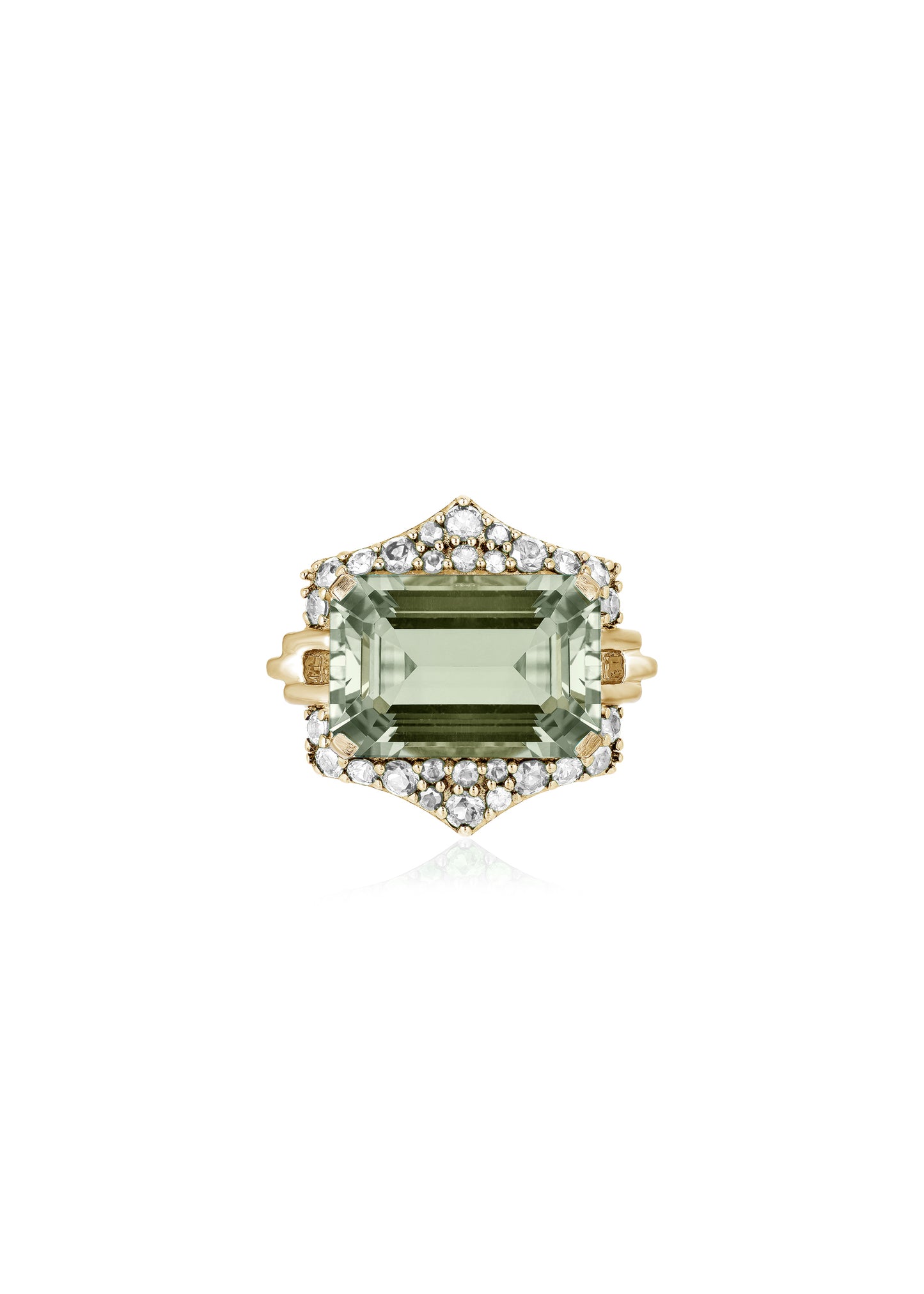 Prasiolite with Diamond