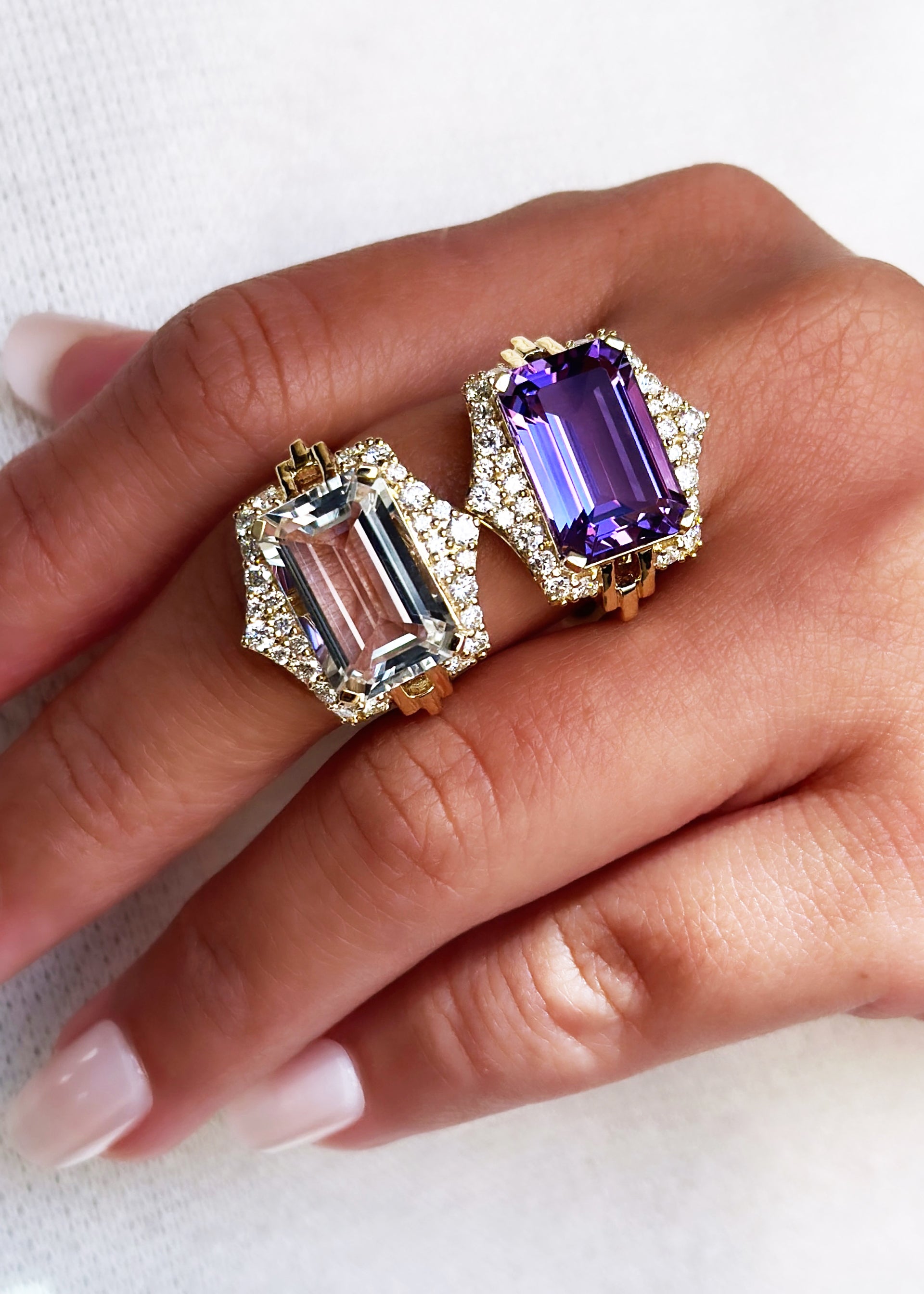 Rock Crystal with Diamond