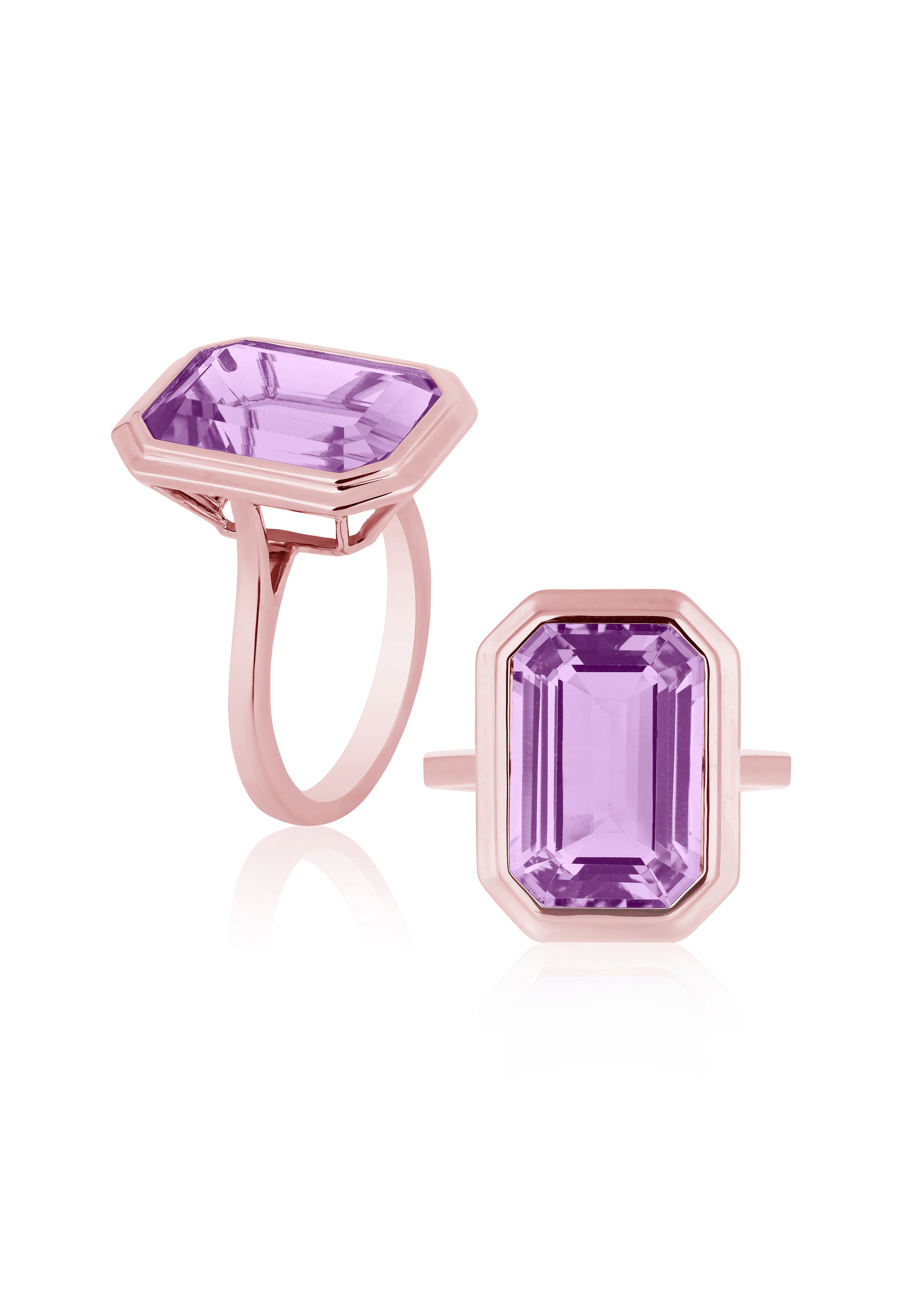 Rose gold-Lavender Amethyst