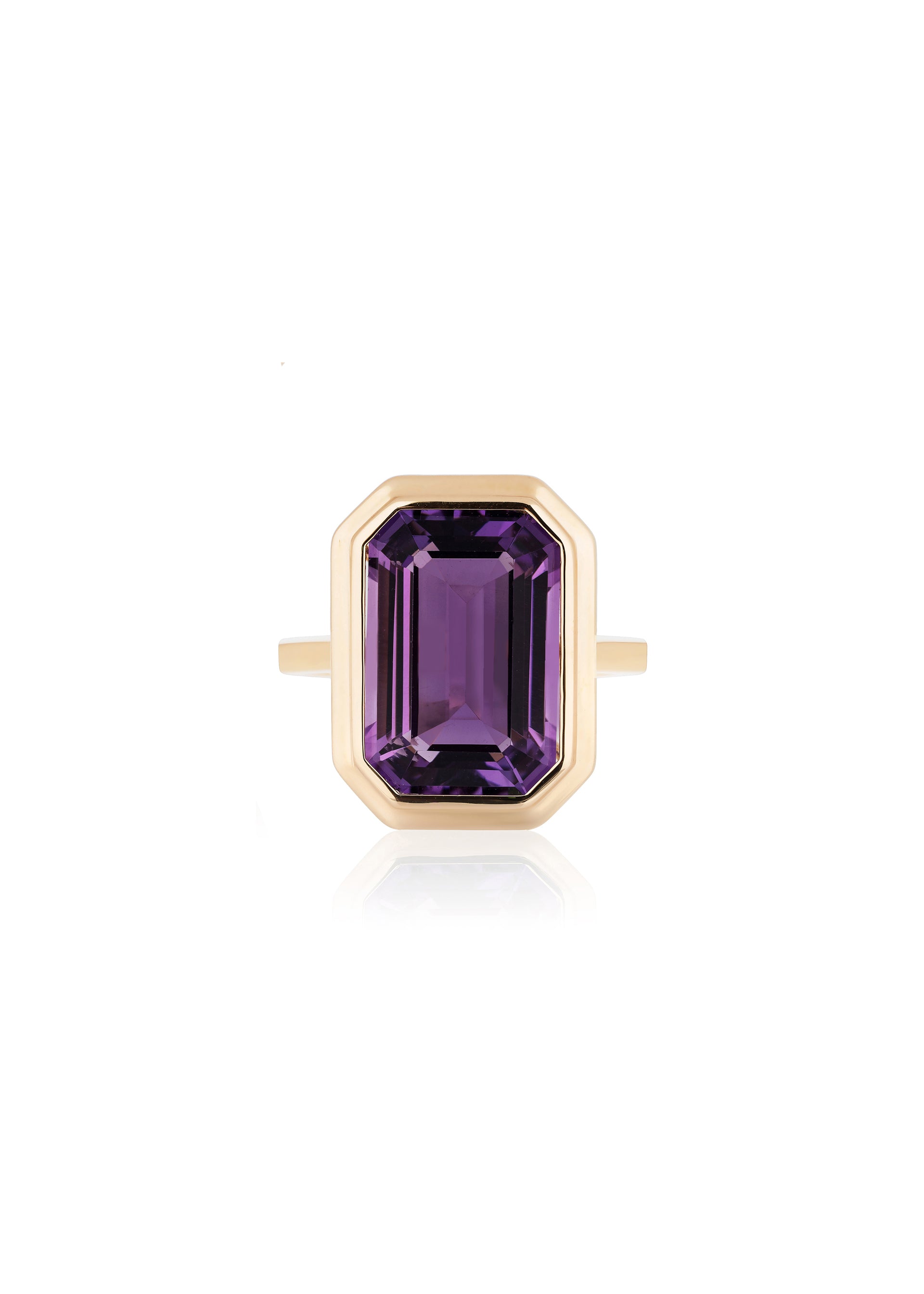 Yellow gold-Amethyst