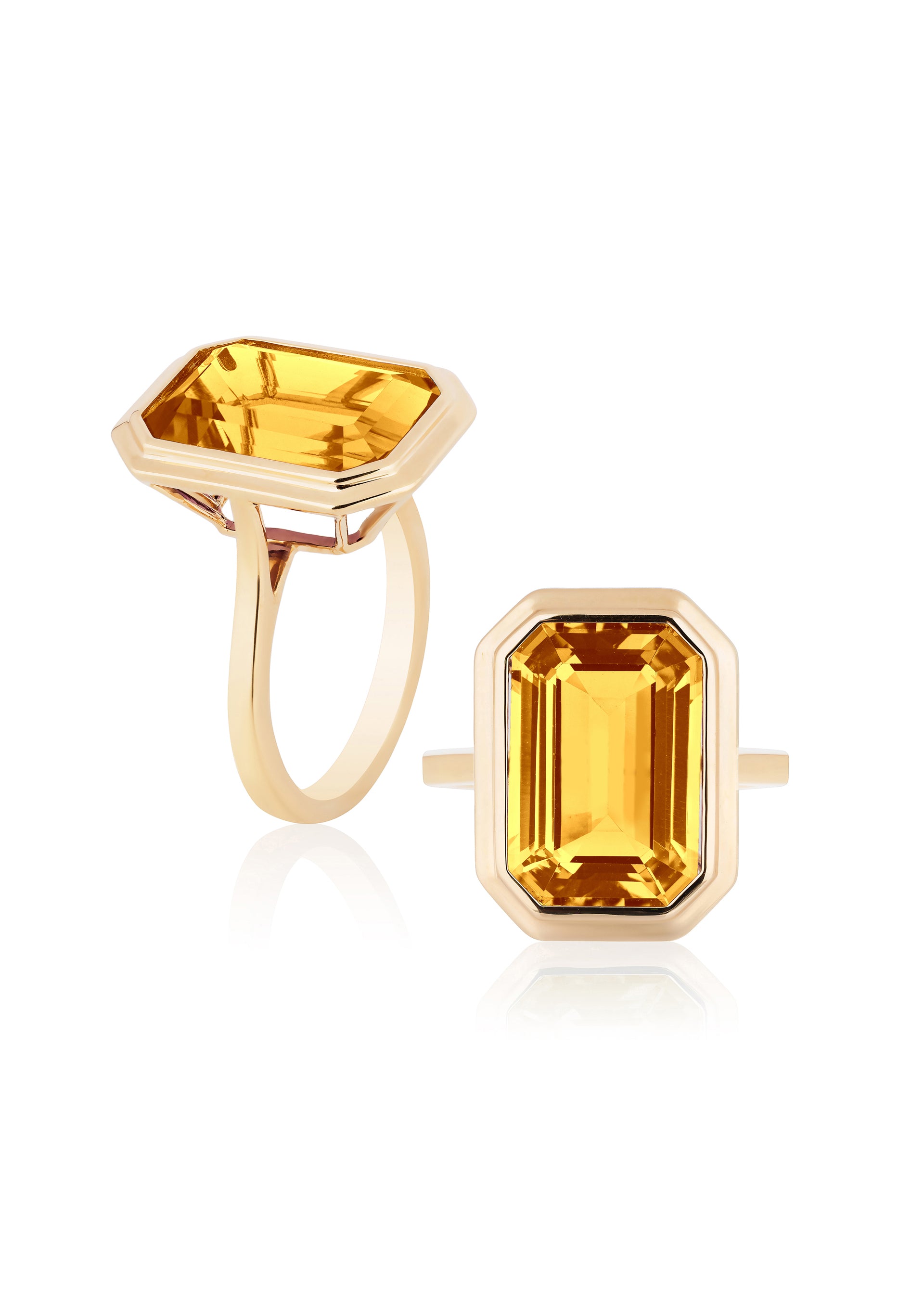 Yellow gold-Citrine