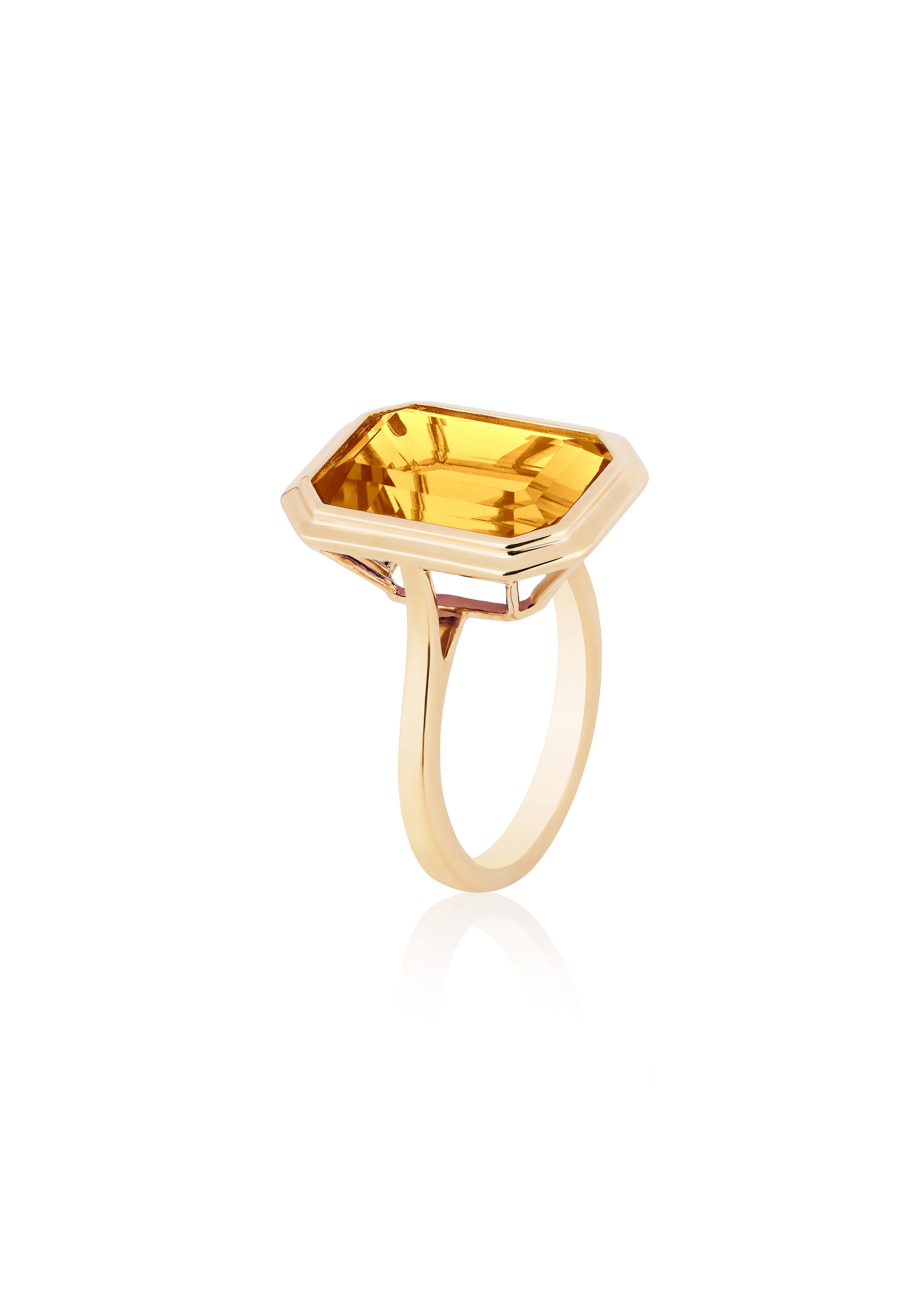 Yellow gold-Citrine