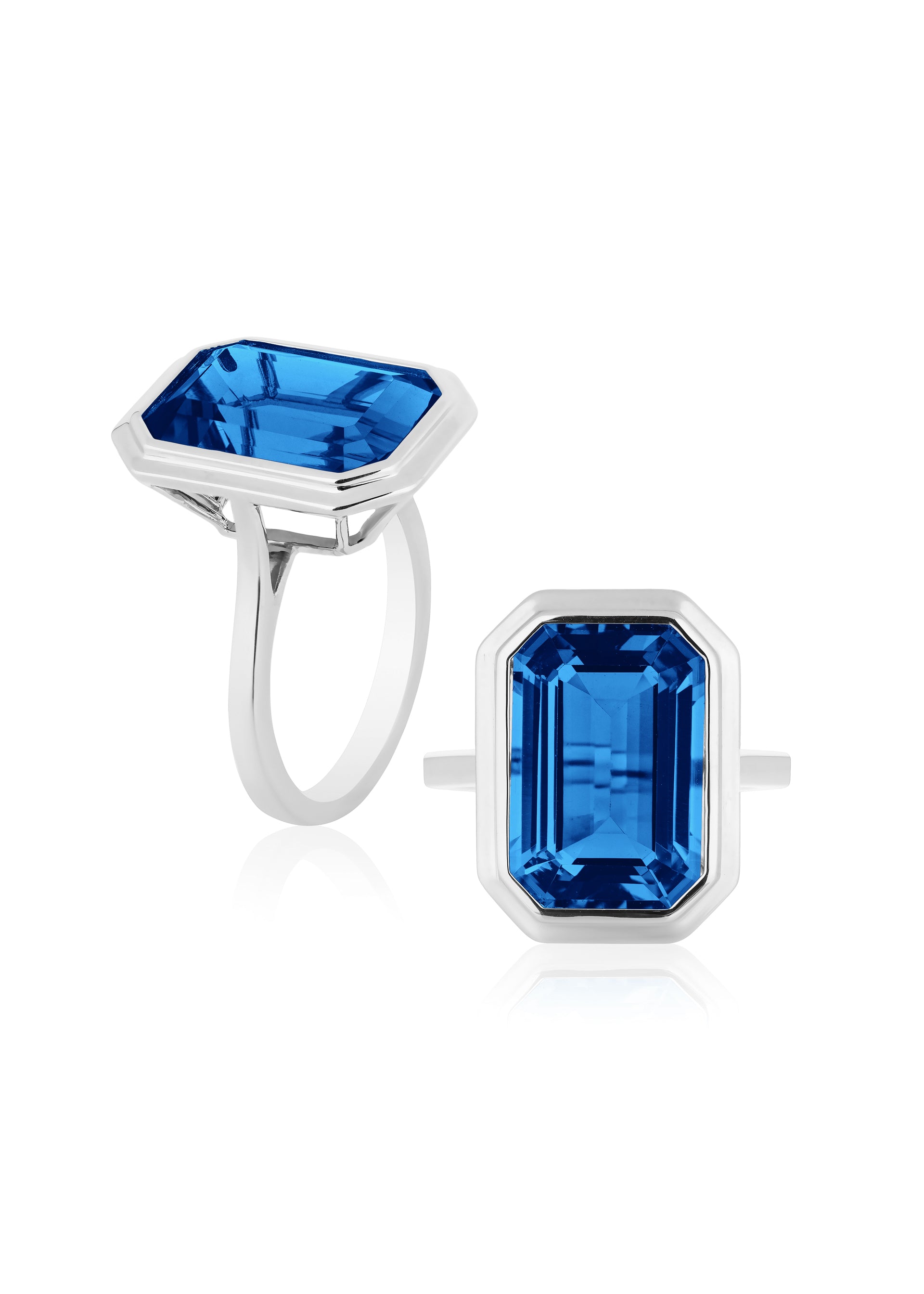 White gold-London Blue Topaz
