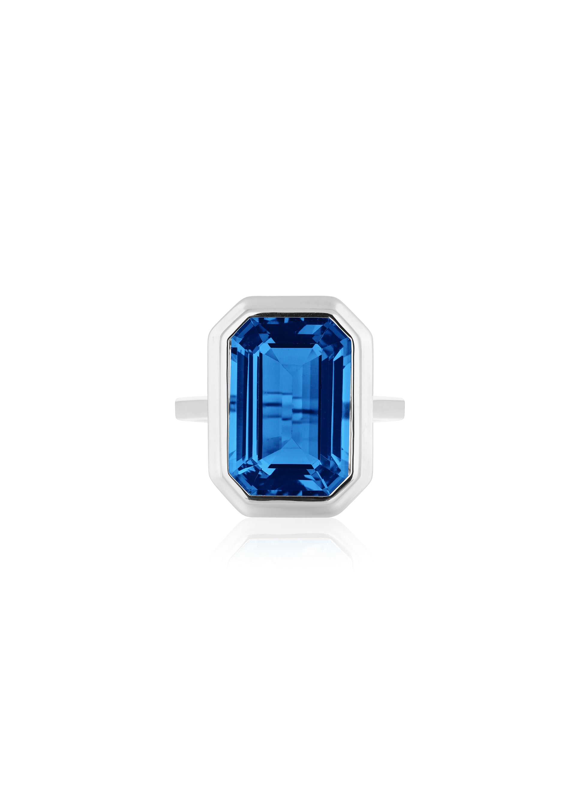 White gold-London Blue Topaz