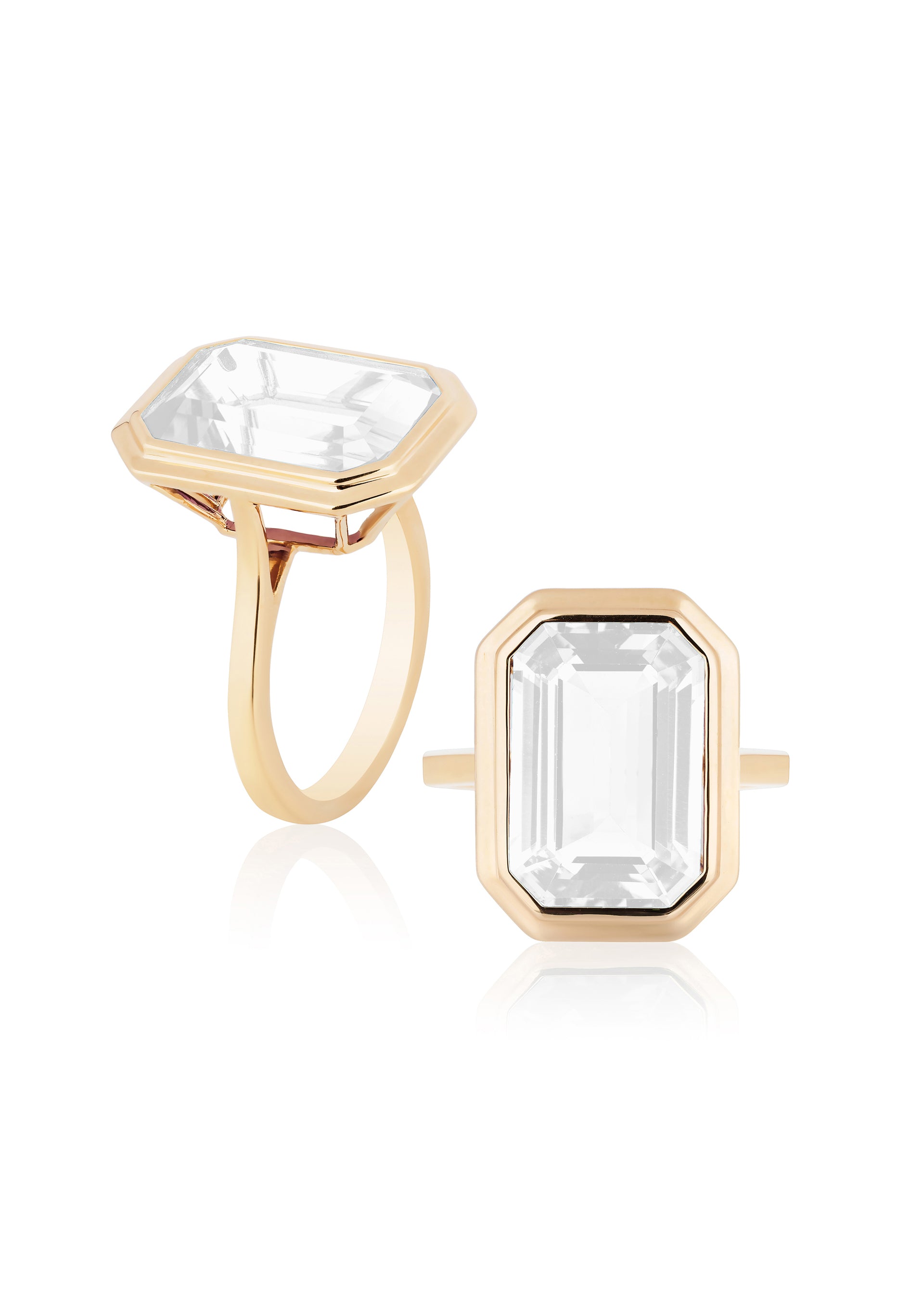 Yellow gold-Moon Quartz