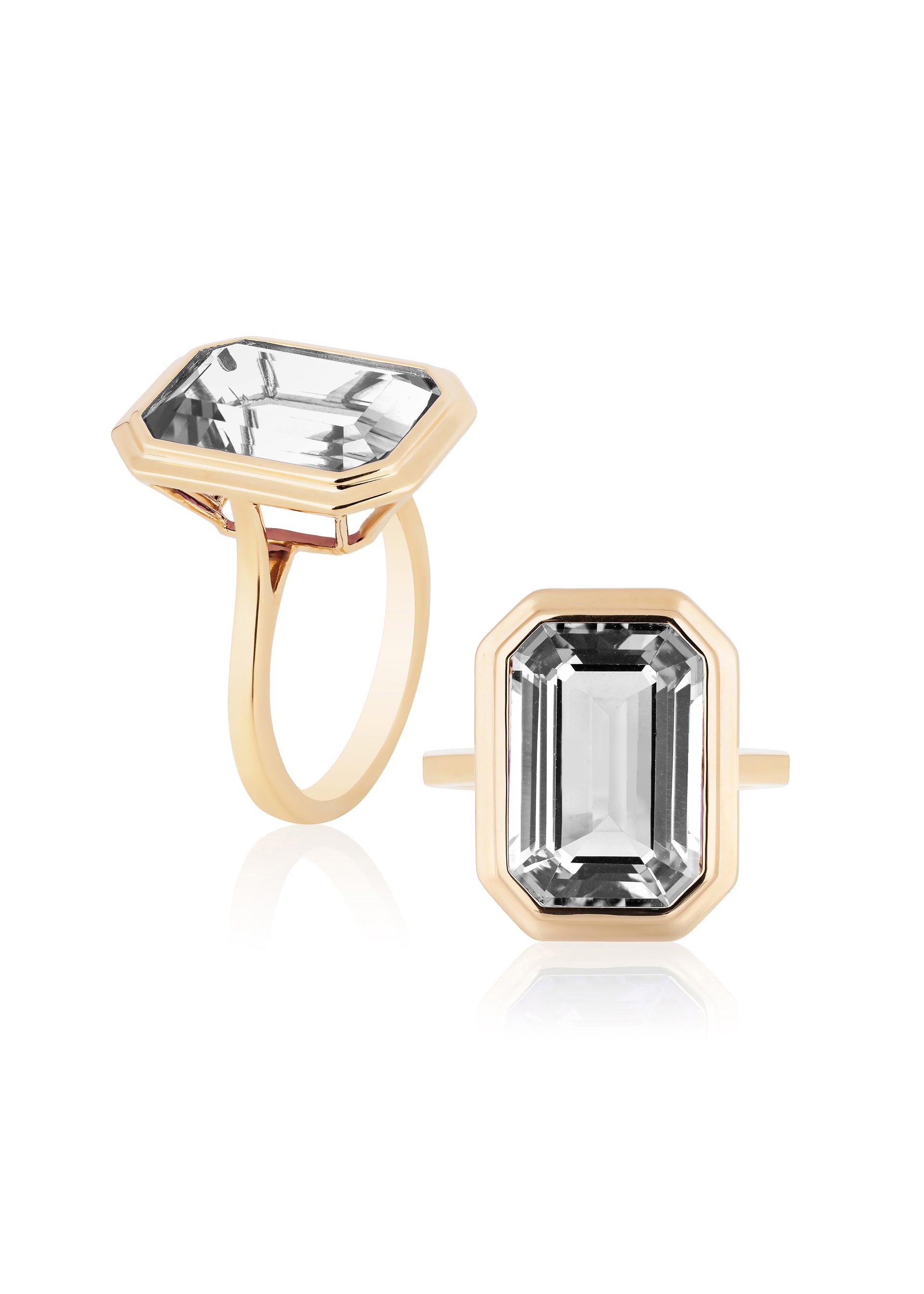 Yellow gold-Rock Crystal