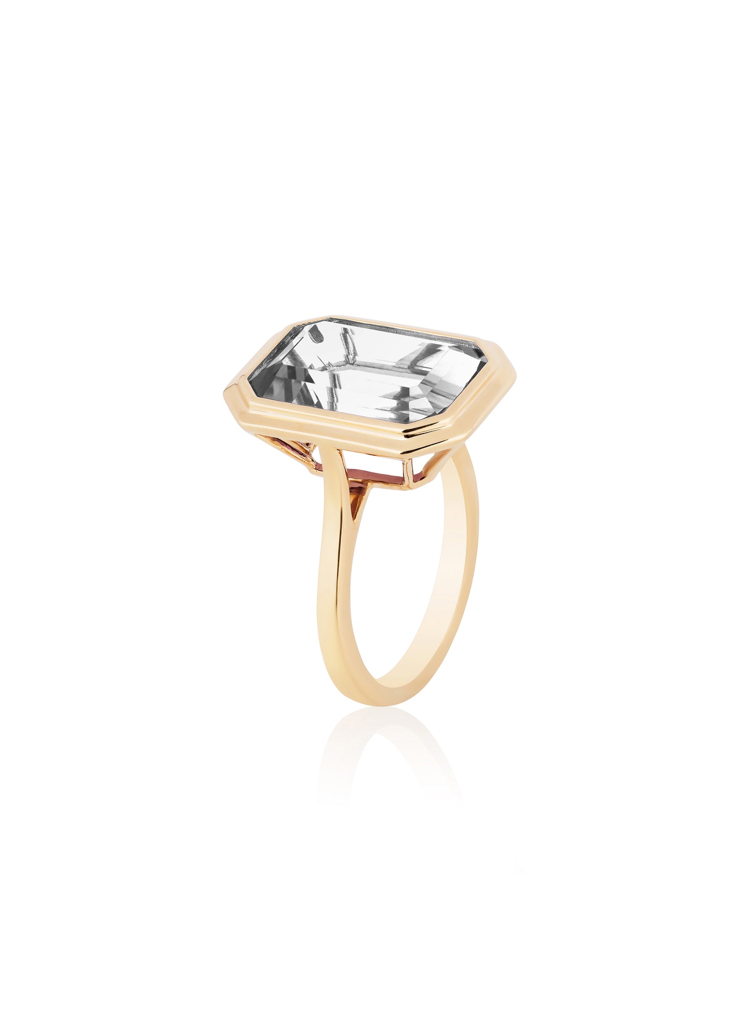 Yellow gold-Rock Crystal