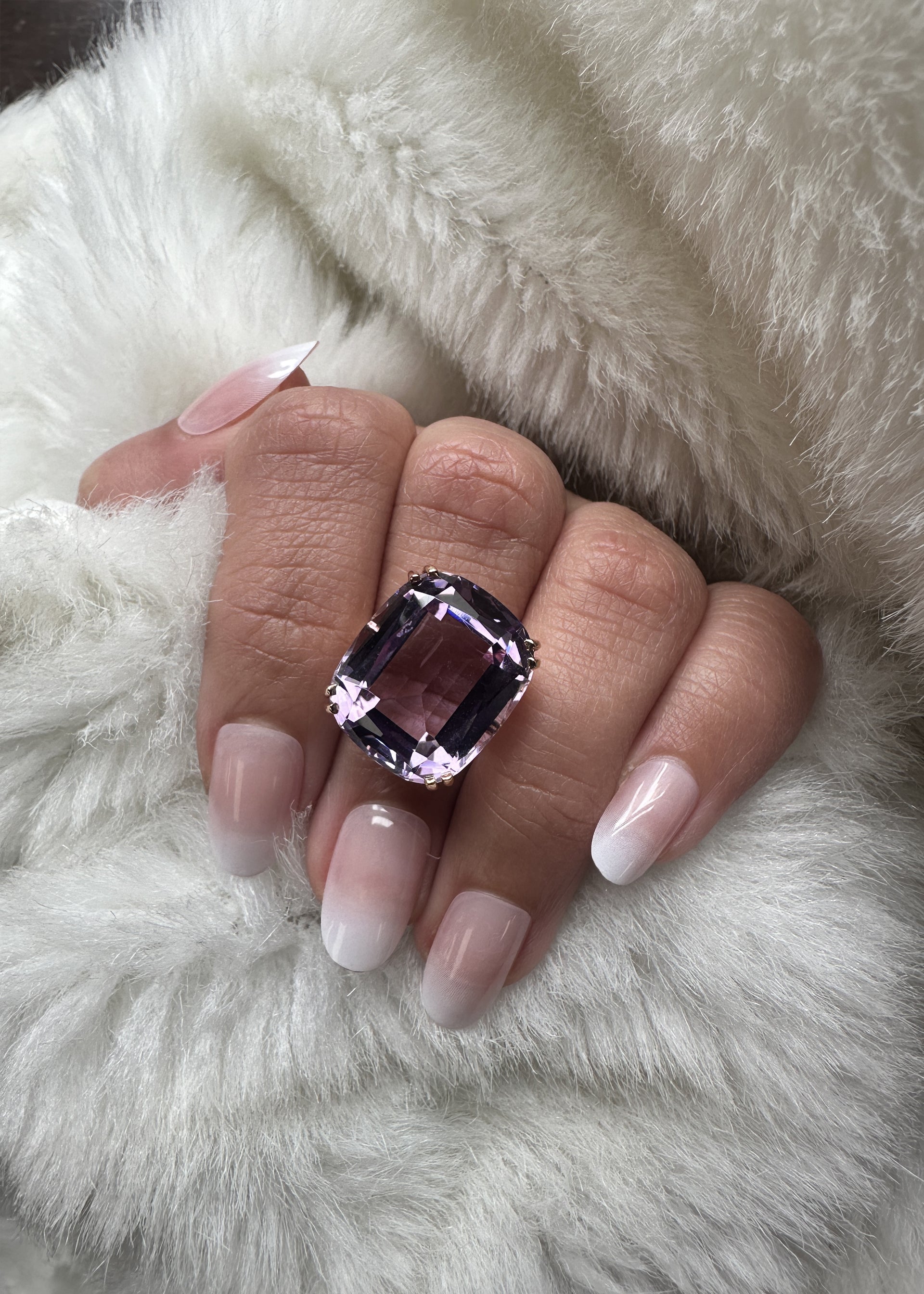 Rose gold-Lavender Amethyst