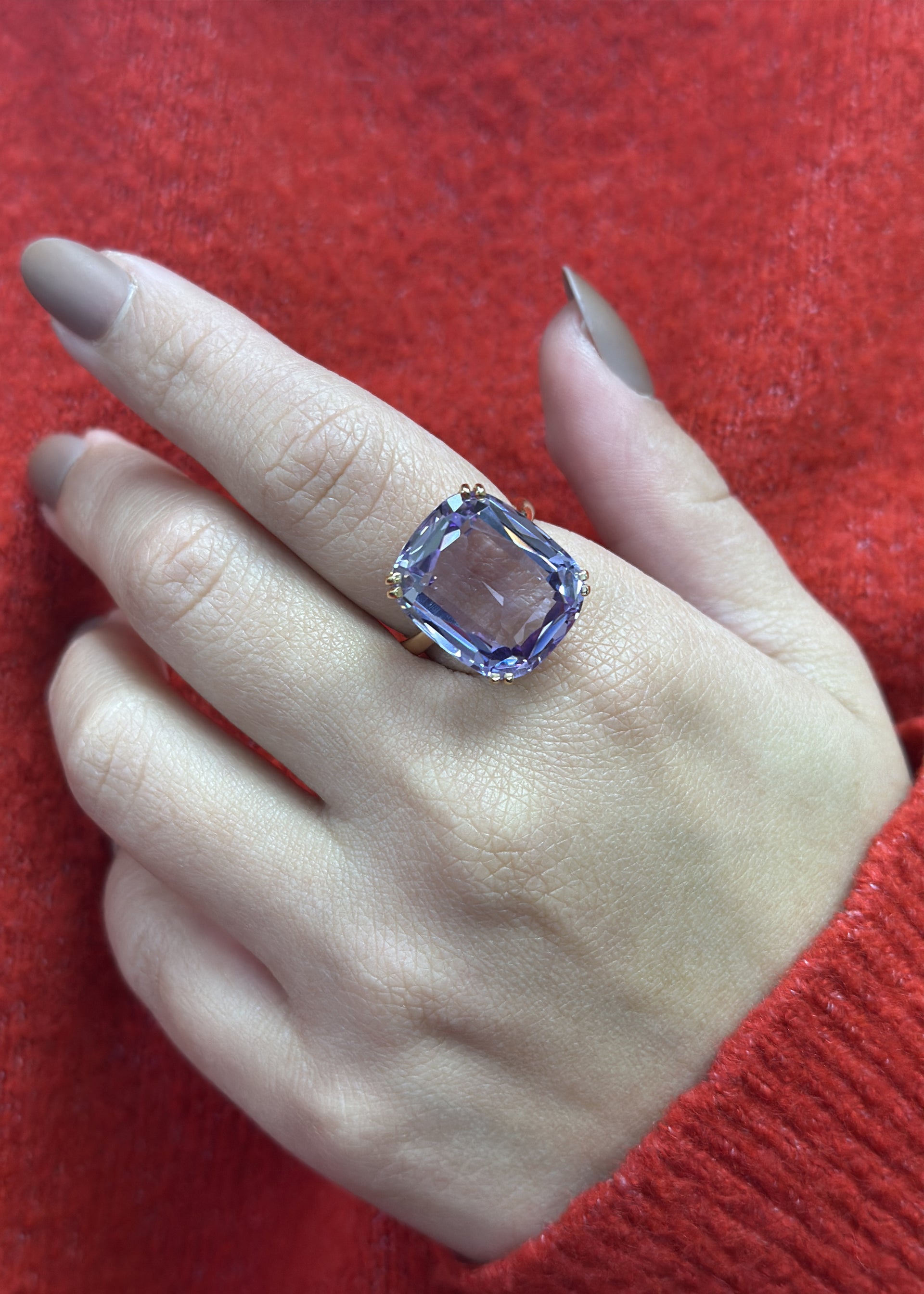 Yellow gold-Blue Topaz