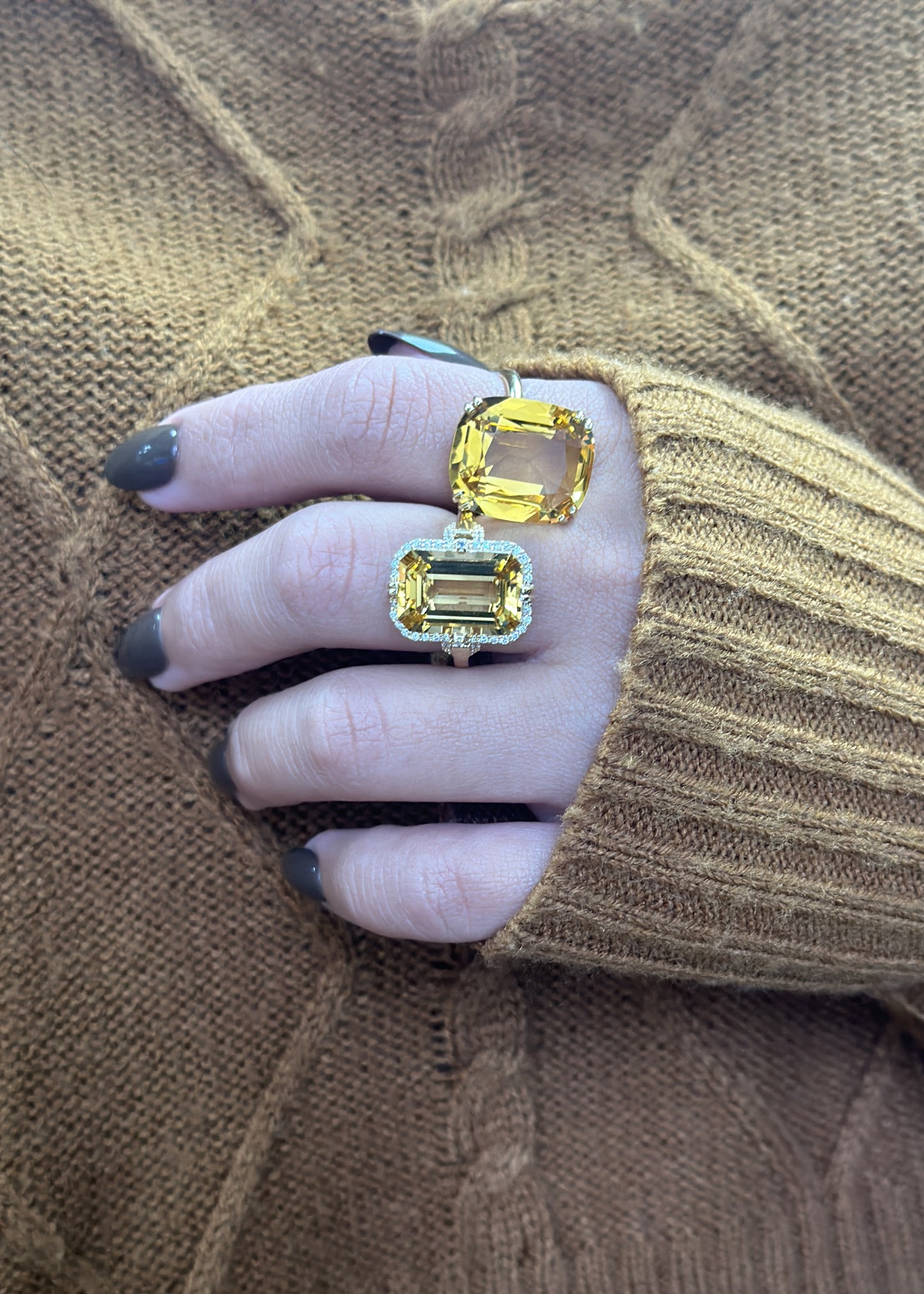 Yellow gold-Citrine
