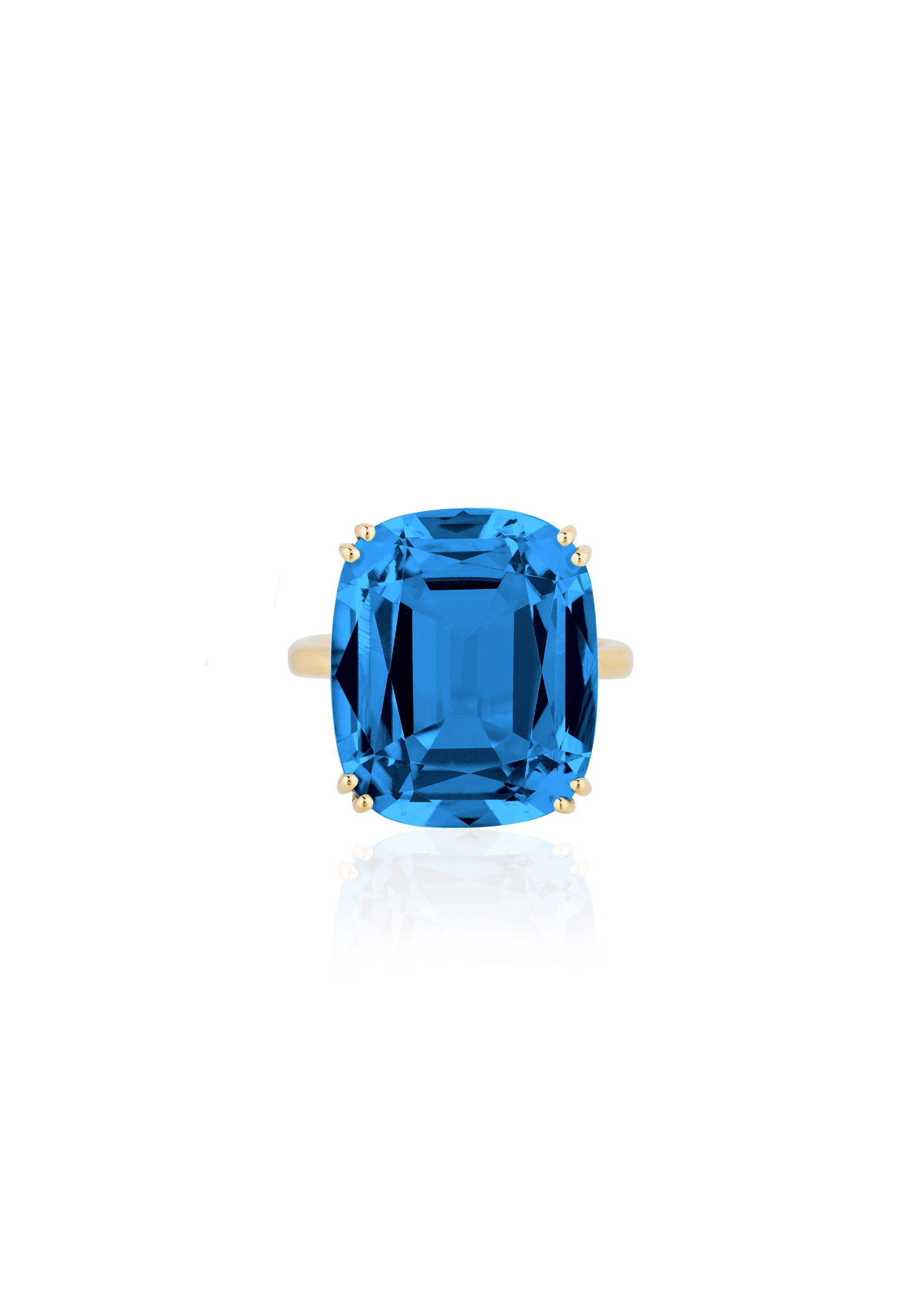 Yellow gold-London Blue Topaz