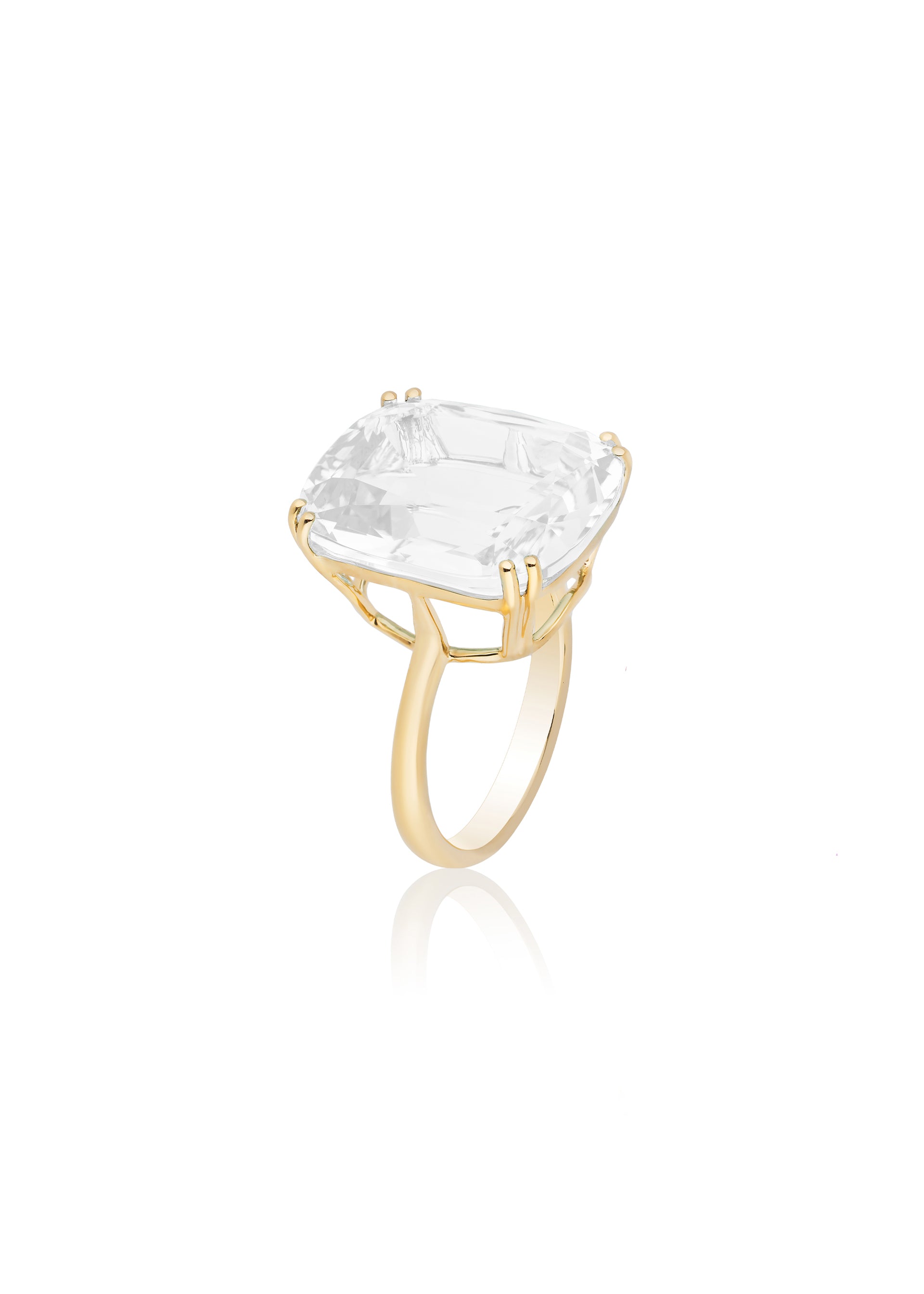 Yellow gold-Moon Quartz