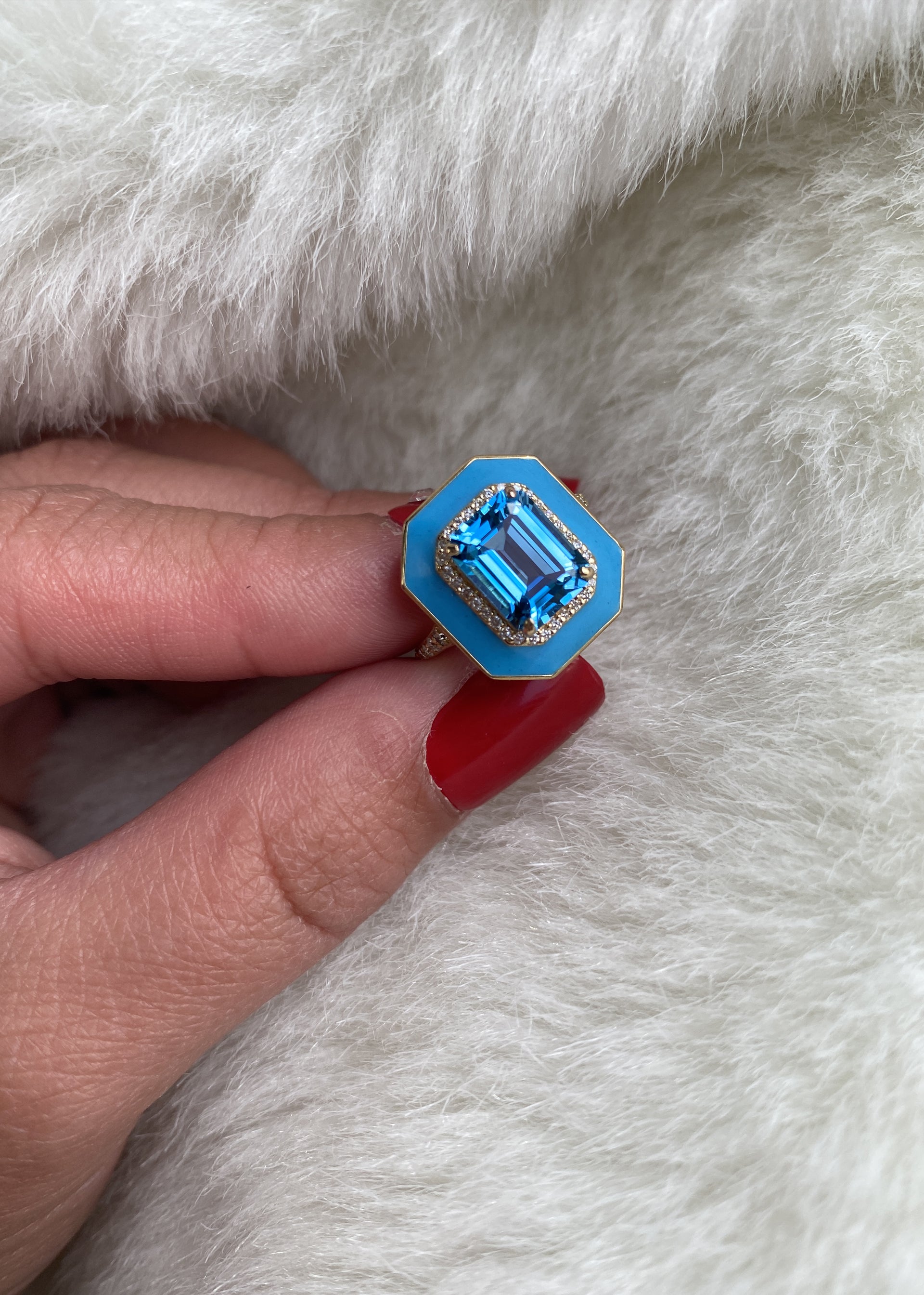 Blue Topaz with Turquoise