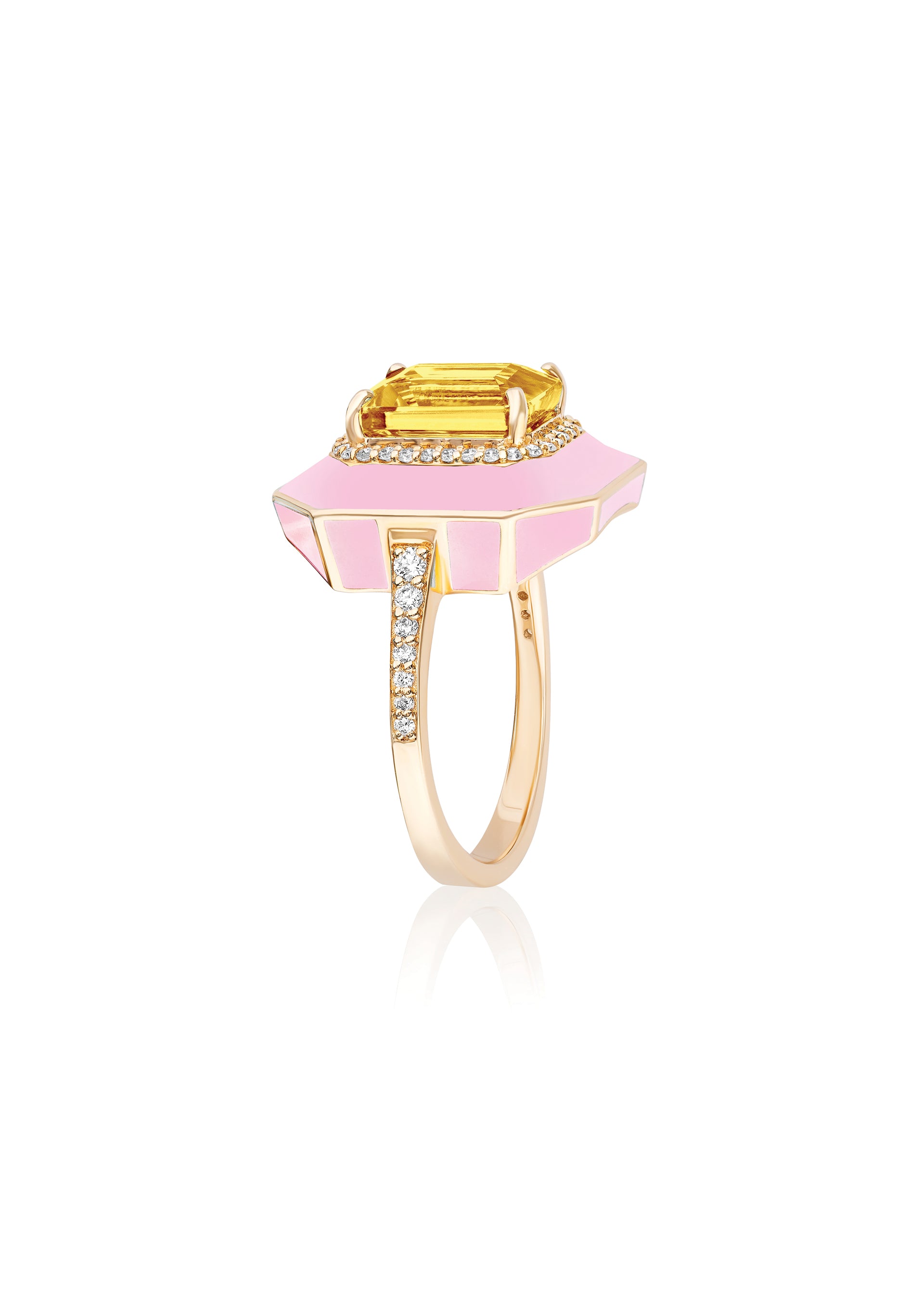Citrine with Pink