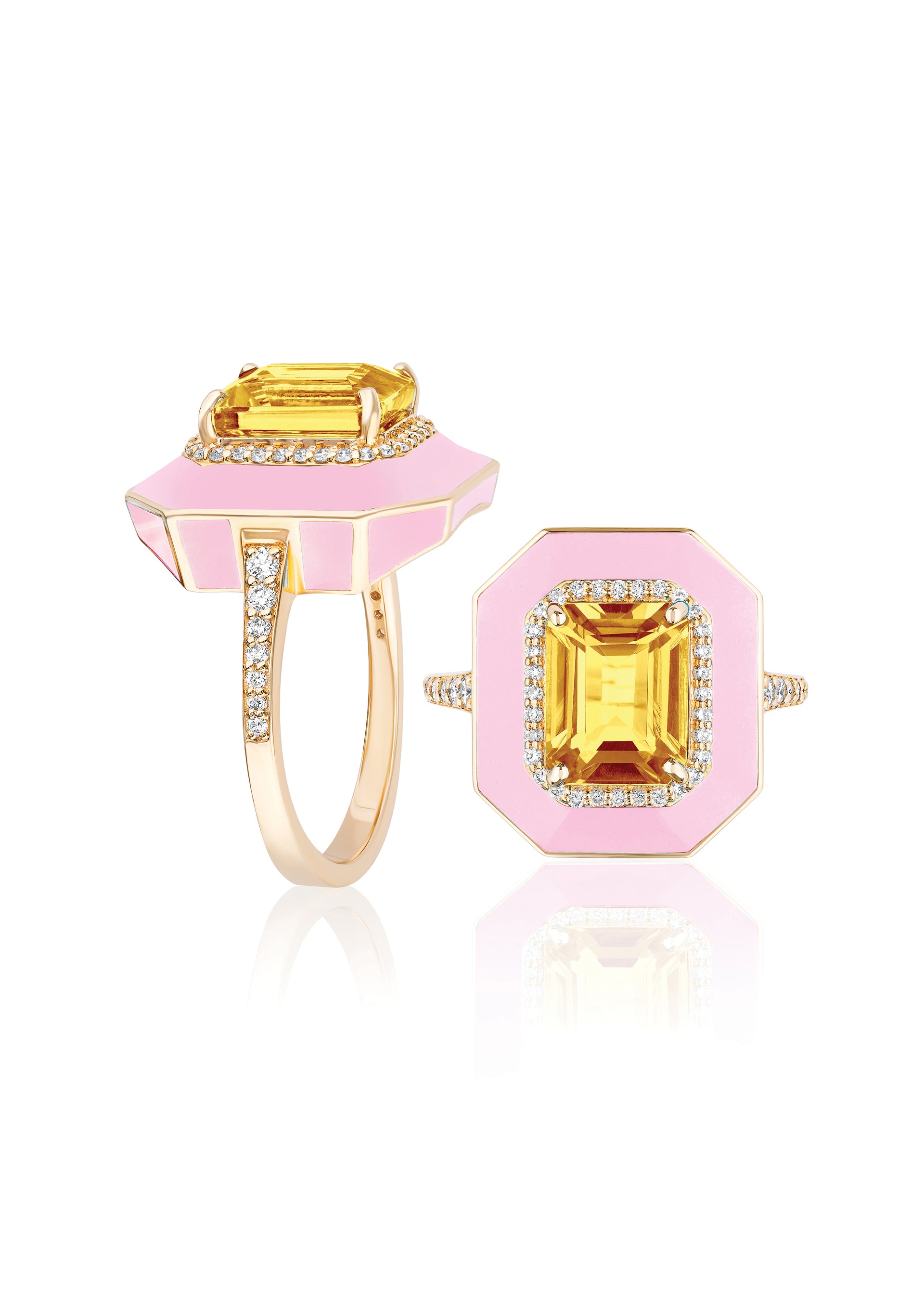 Citrine with Pink