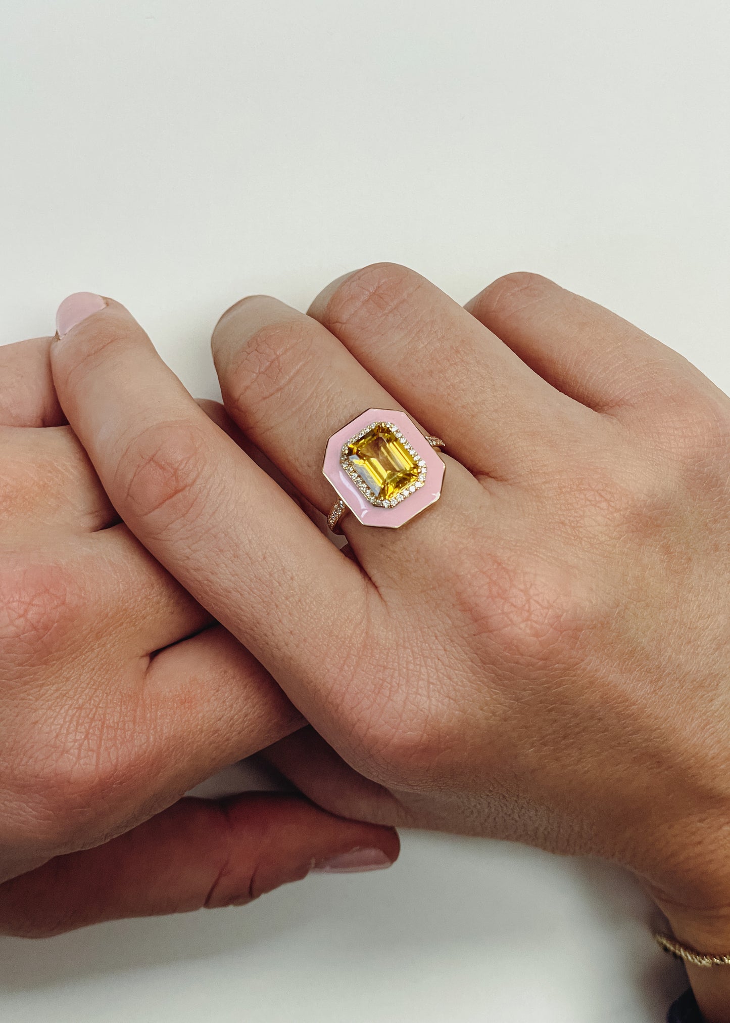 Citrine with Pink
